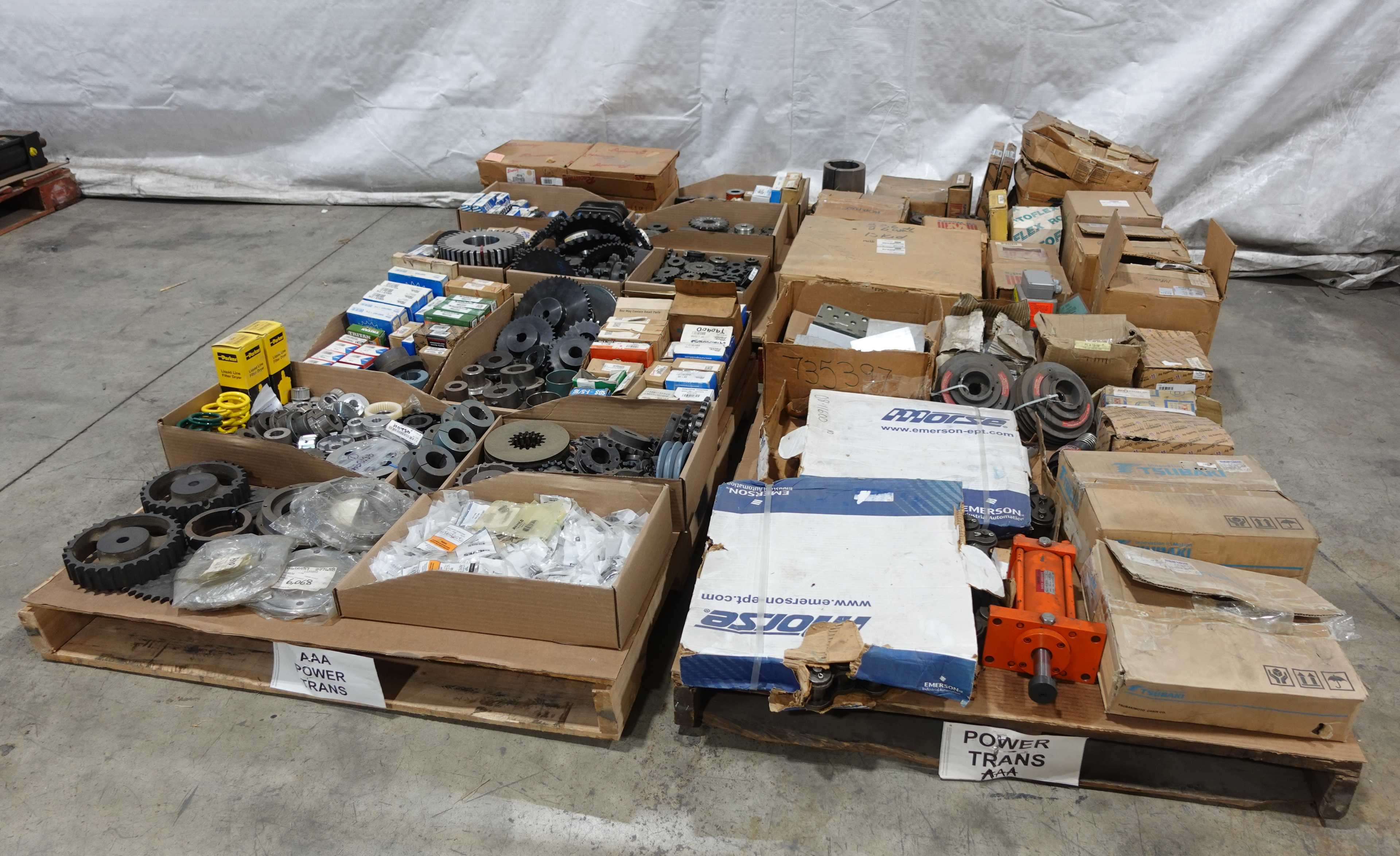 SKU 1738966 - 4 PALLETS OF ASSORTED POWER TRANSMISSION REPLACEMENT PARTS - POWER TRANSMISSION