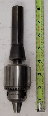 JACOBS 34-06 BALL BEARING CHUCK 6 TAPER W/ R8 HOLDER (0-1/2IN CAP) - MACHINE TOOLING