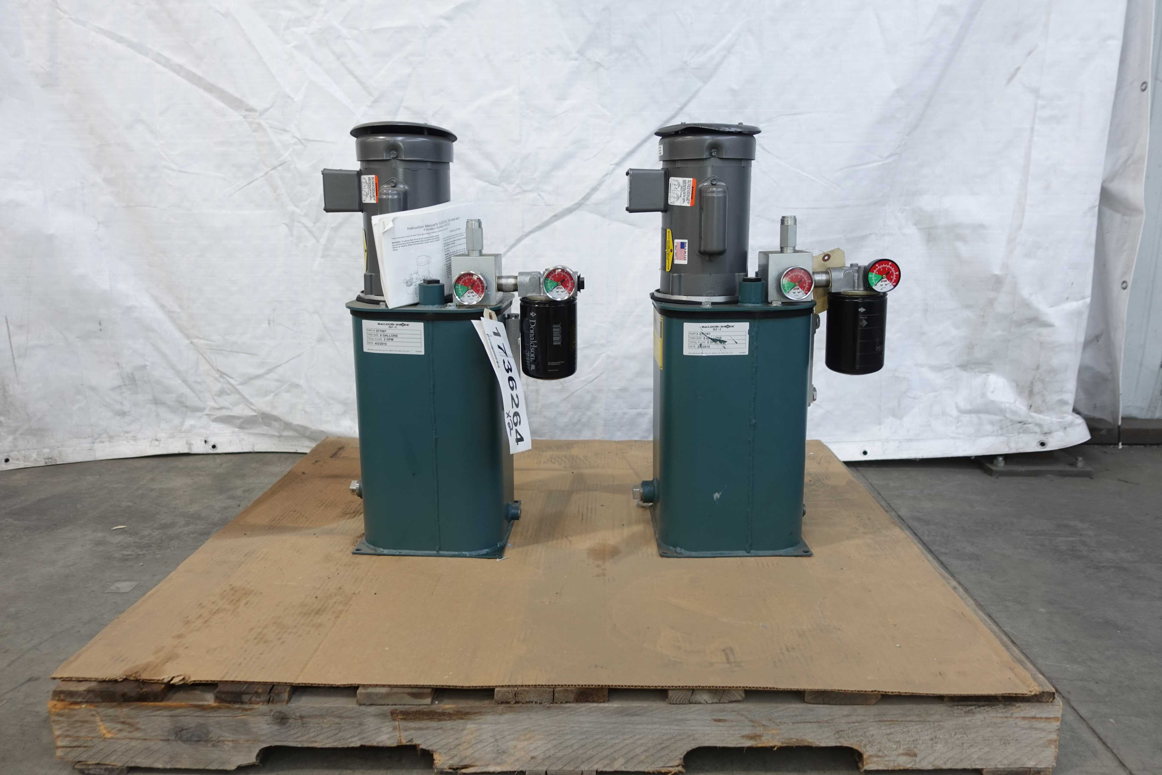 SKU 1736264 - LOT OF 2 BALDOR OLF-2 077587 SLEEVOIL OIL LEVEL AND HYDRAULIC FILTRATION SYSTEMS - HYDRAULIC PARTS