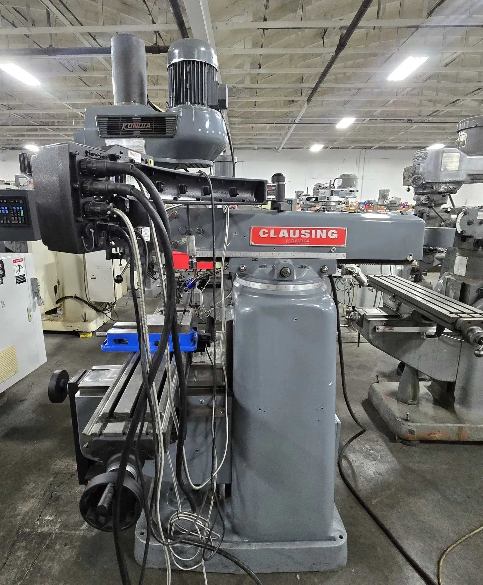 2023(CNC) CLAUSING KONDIA FV-1 VERTICAL KNEE MILL 9"X48" 3HP 4000RPM PROTOTRAK KMX - VERTICAL MILLING MACHINES