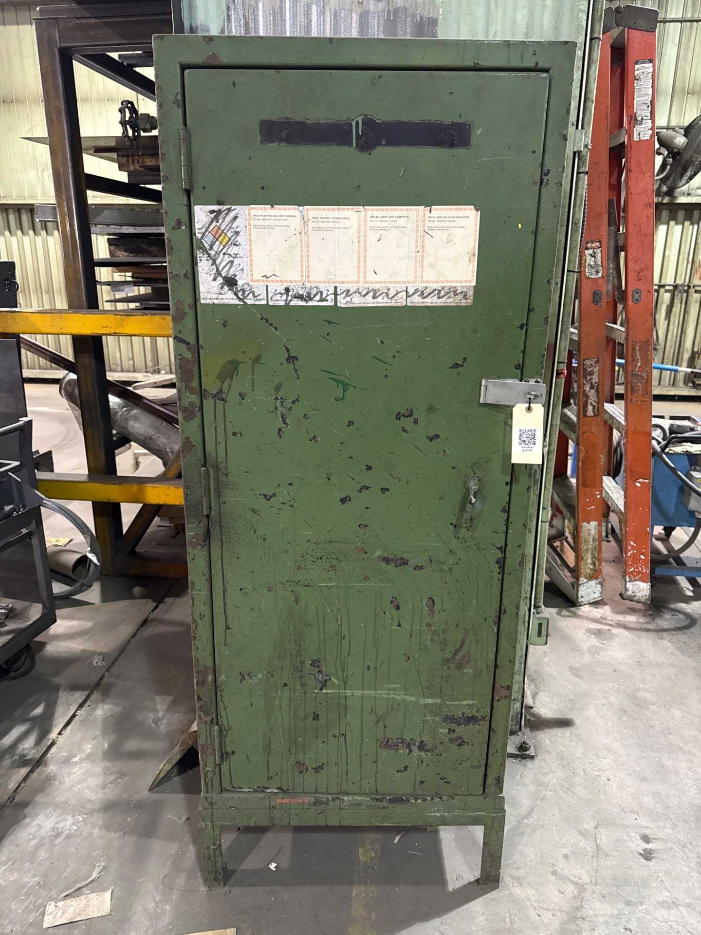 Storage Cabinet with Welding Rods - FREE STANDING STORAGE CABINET