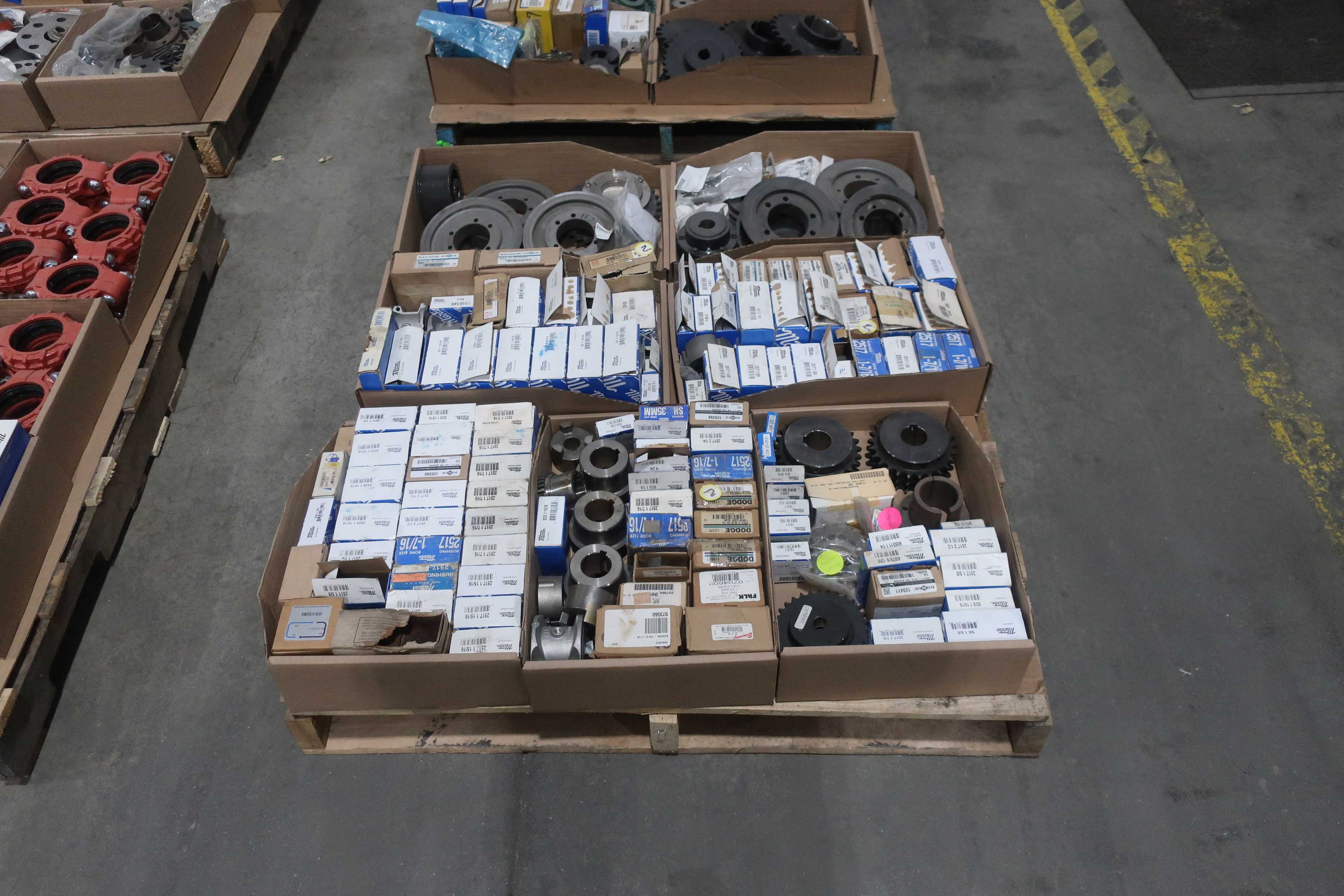 SKU 1742065 - 4 PALLETS OF ASSORTED POWER TRANSMISSION REPLACEMENT PARTS - POWER TRANSMISSION