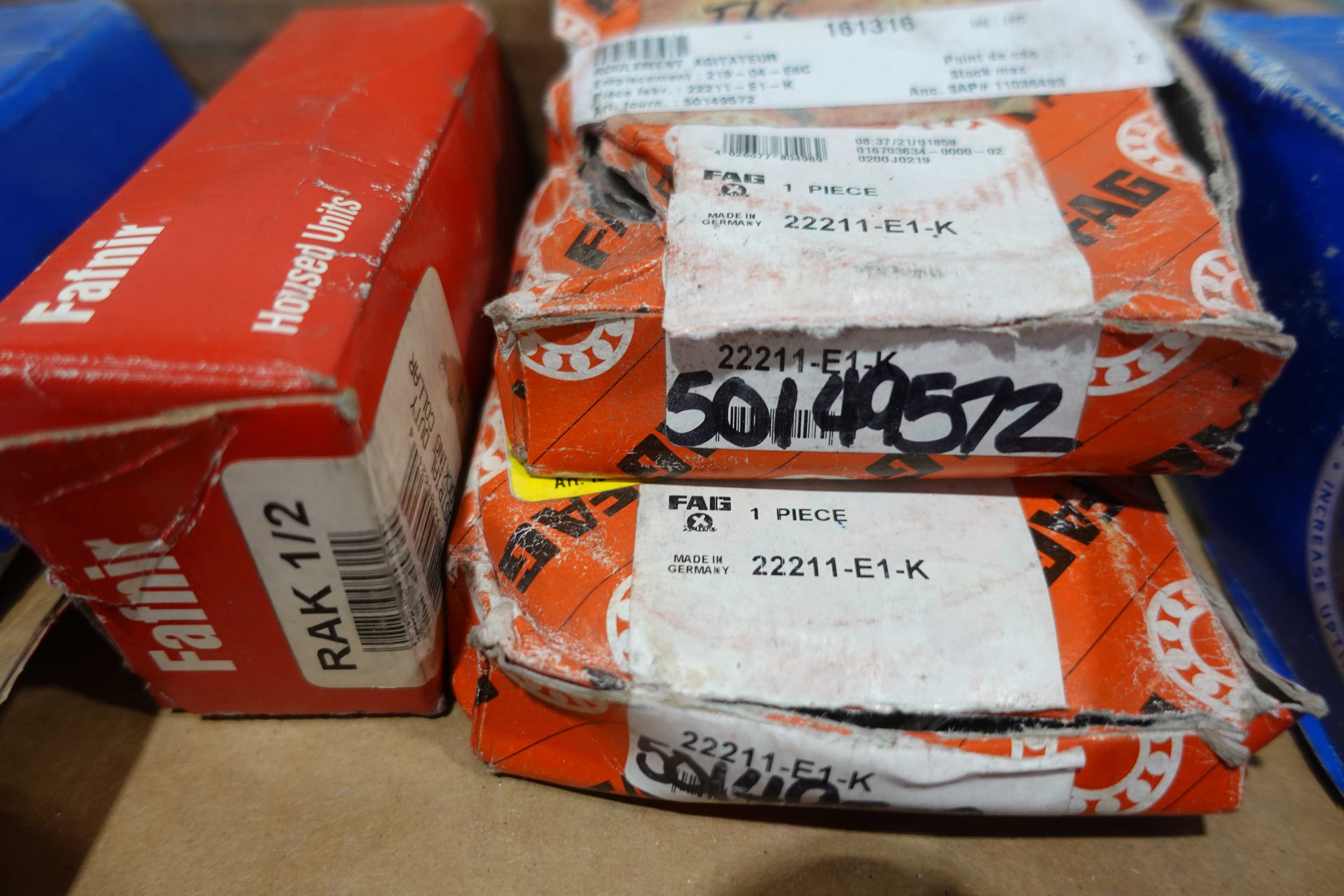 PALLET OF ASSORTED BEARINGS AND BEARING ACCESSORIES, LINERS, ADAPTERS, ROLLER, INSERT, HOUSED UNITS - BEARINGS