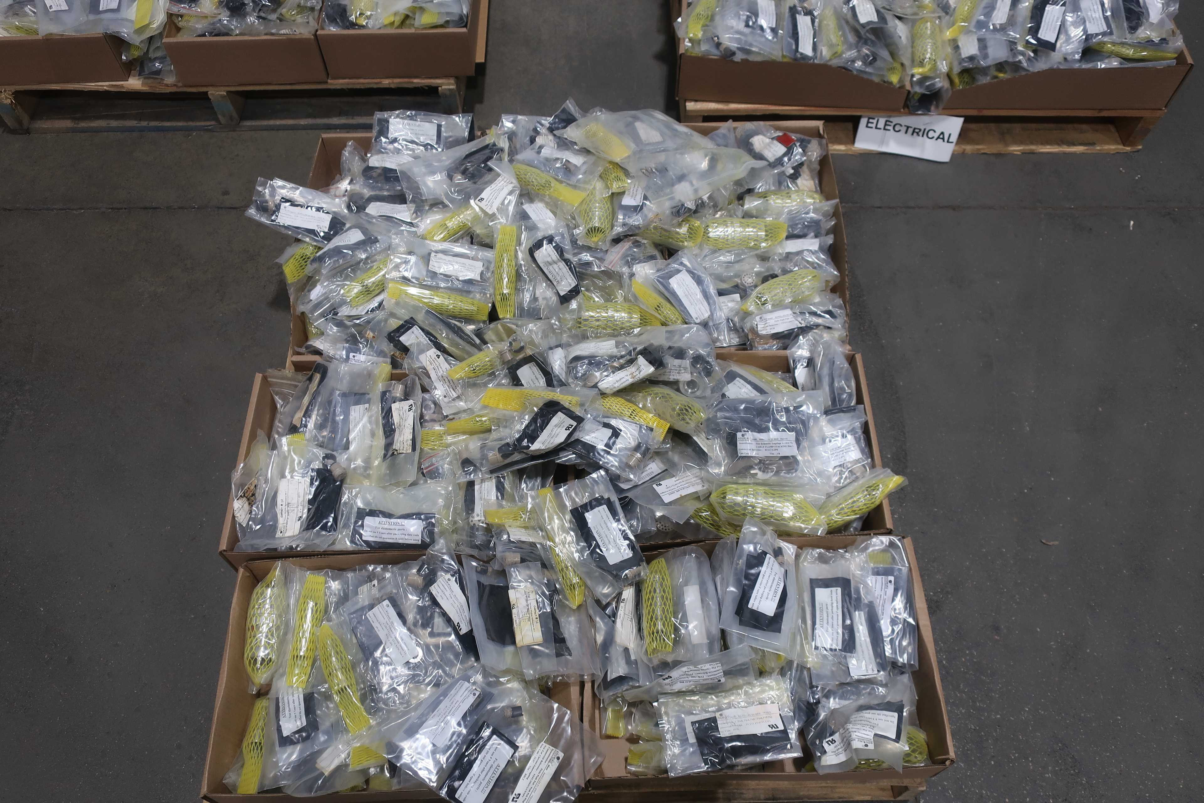 5 PALLETS OF ASSORTED SOURIAU PLUG KITS - INDUSTRIAL PARTS