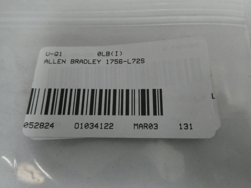 SKU 1034122 - ALLEN BRADLEY 1756-L72S LOGIX 5572S AUTOMATION CONTROLLER SER B - OPERATOR CONTROLS