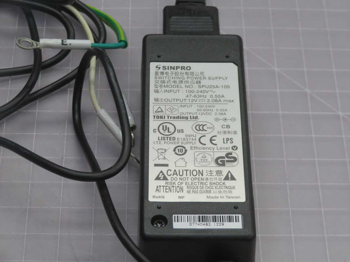 SINPRO SPU25A-105 CH-1200A SWITCHING POWER SUPPLY T266464 - POWER SUPPLIES