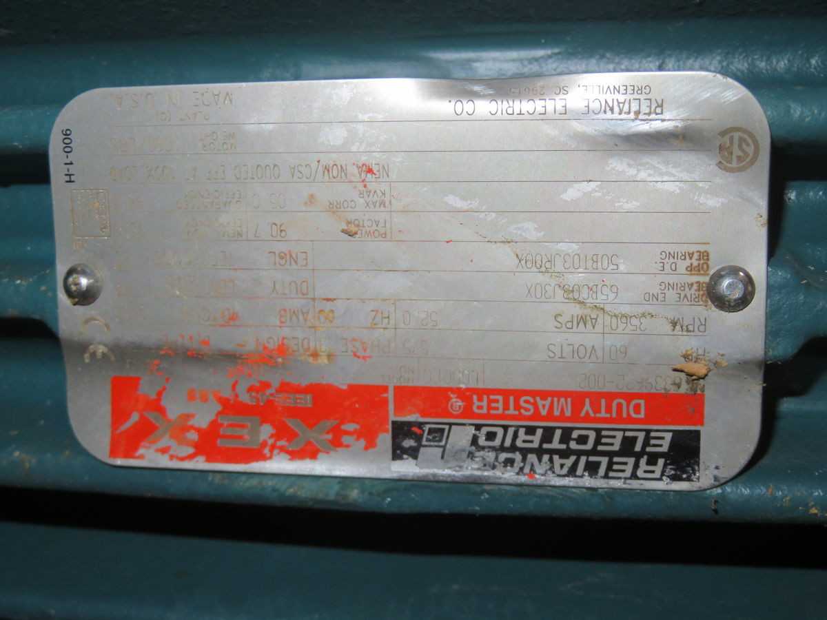 RELIANCE 6339622-002 AC MOTOR, 60HP, 3560RPM, 575V, 3-PHASE, 256T FRAME - AC MOTOR