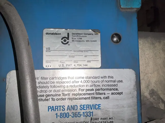 DONALDSON VS 1200 DUST COLLECTOR - undefined