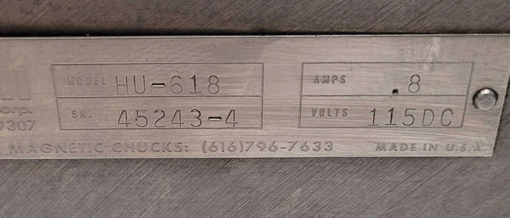 HITACHI MU-618 MAGNETIC CHUCK, 18.5" X 6" - MACHINE TOOLING