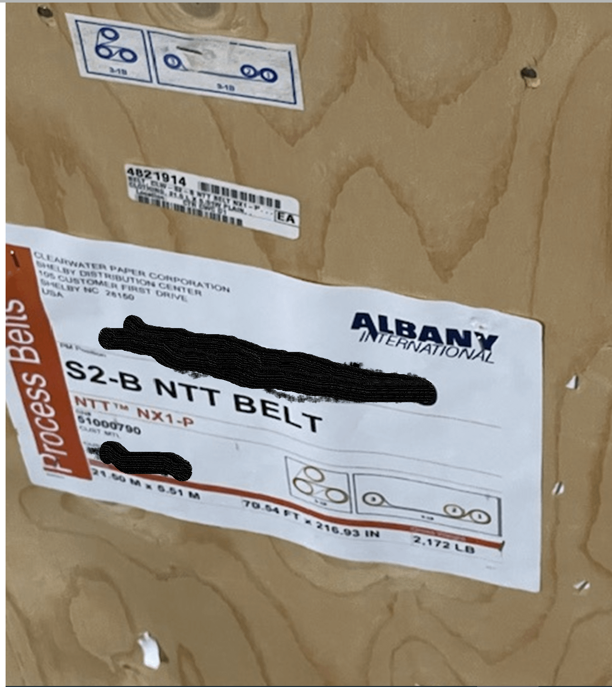 BULK LOT OF 2019 ALBANY INTERNATIONAL NX1-P BELTS FOR NTT TISSUE MACHINE - PULP & PAPER
