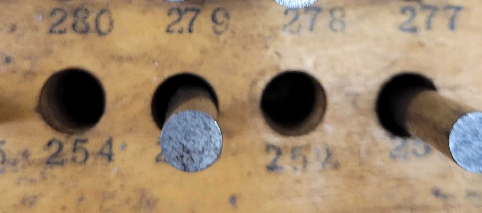 PHASE 2 MODEL P-2 MINUS PLUG GAGE SET, RANGE .251-.500 - MACHINE TOOLING