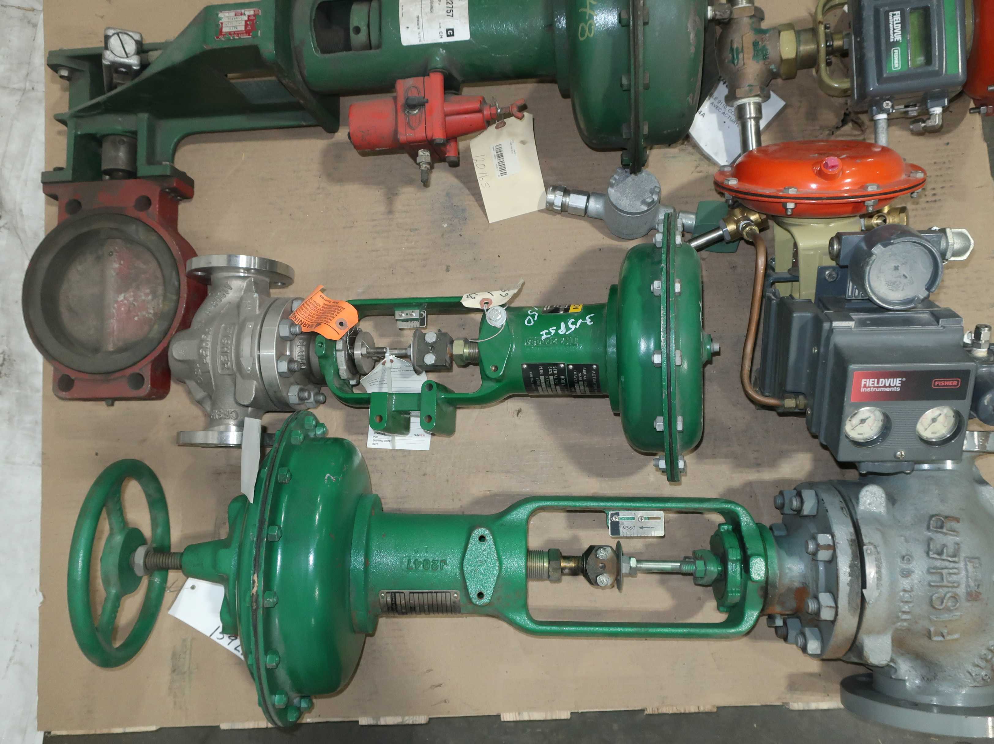SKU 1760034 - PALLET OF ASSORTED FISHER CONTROL VALVES - CONTROL VALVE