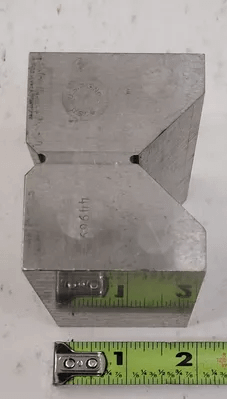 UNKNOWN BRAND MAGNETIC V-BLOCK SET OF 5, H: 1-7/8IN L: 4-3/8IN W: 2-3/8IN DIMENSIONS - MACHINE TOOLING
