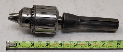 JACOBS 34-06 BALL BEARING CHUCK 6 TAPER W/ R8 HOLDER (0-1/2IN CAP) - MACHINE TOOLING