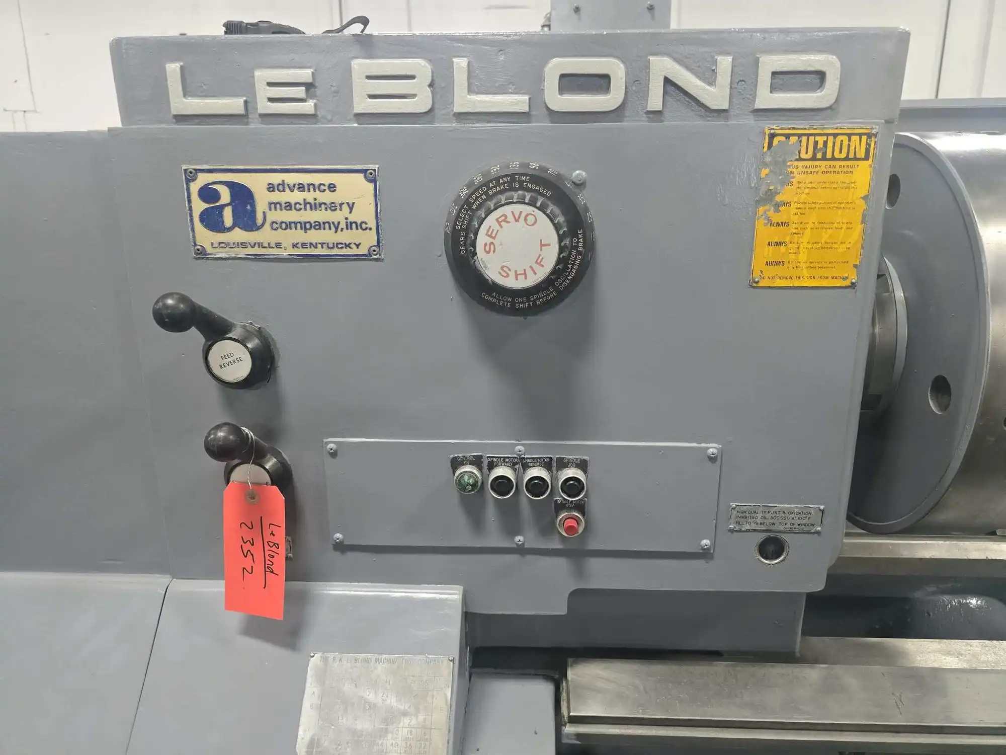 LEBLOND REGAL SERVO SHIFT 24"/26" LATHE, 75" CENTERS, 1700 RPM, 15 HP POWER - MANUAL LATHES