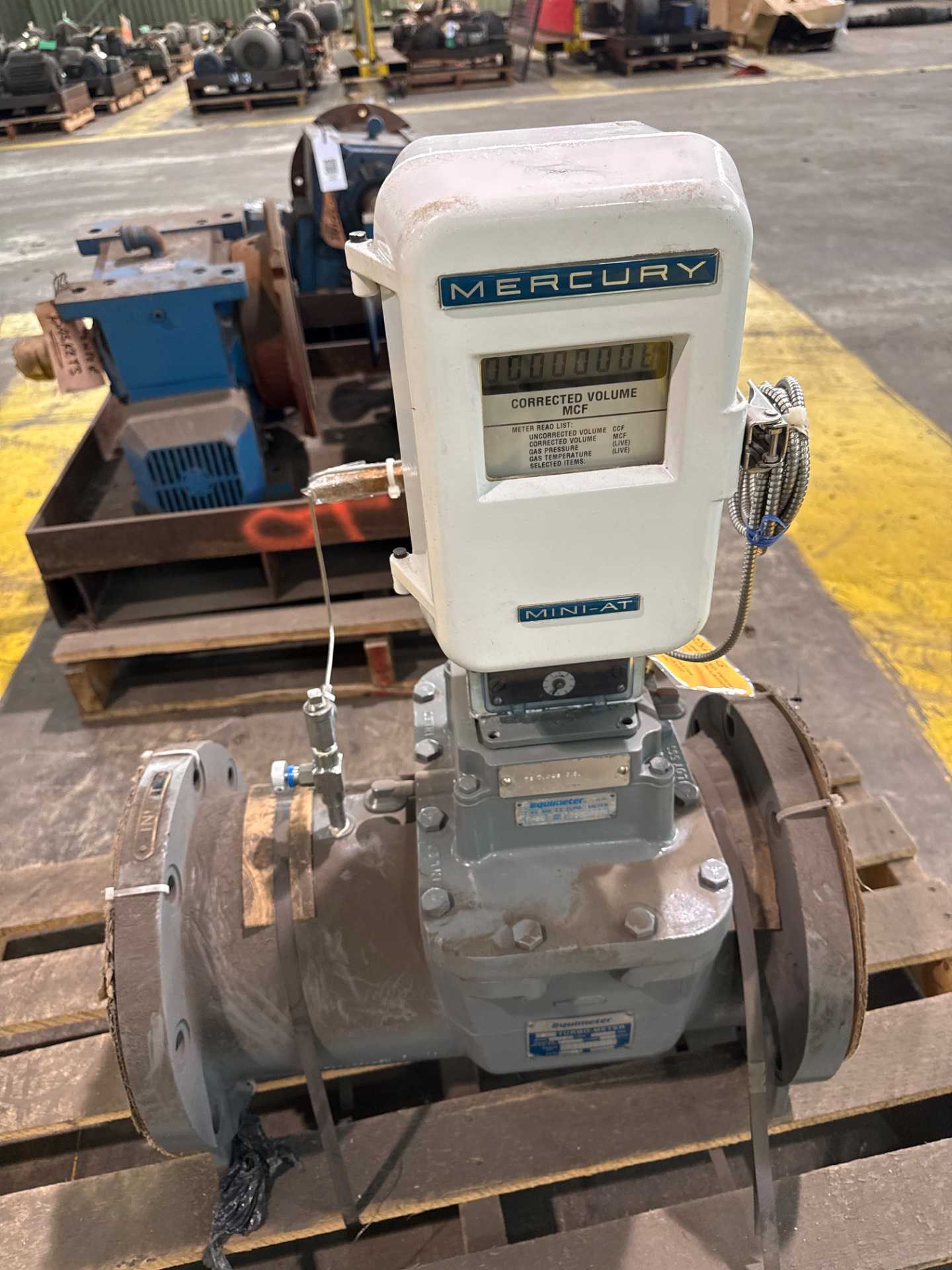 1999 EQUIMETER 8-INCH TURBO-METER GAS FLOW METER, 175 PSIG MAOP, 60K CFH, MERCOR MINI CORRECTOR - FLOW METER