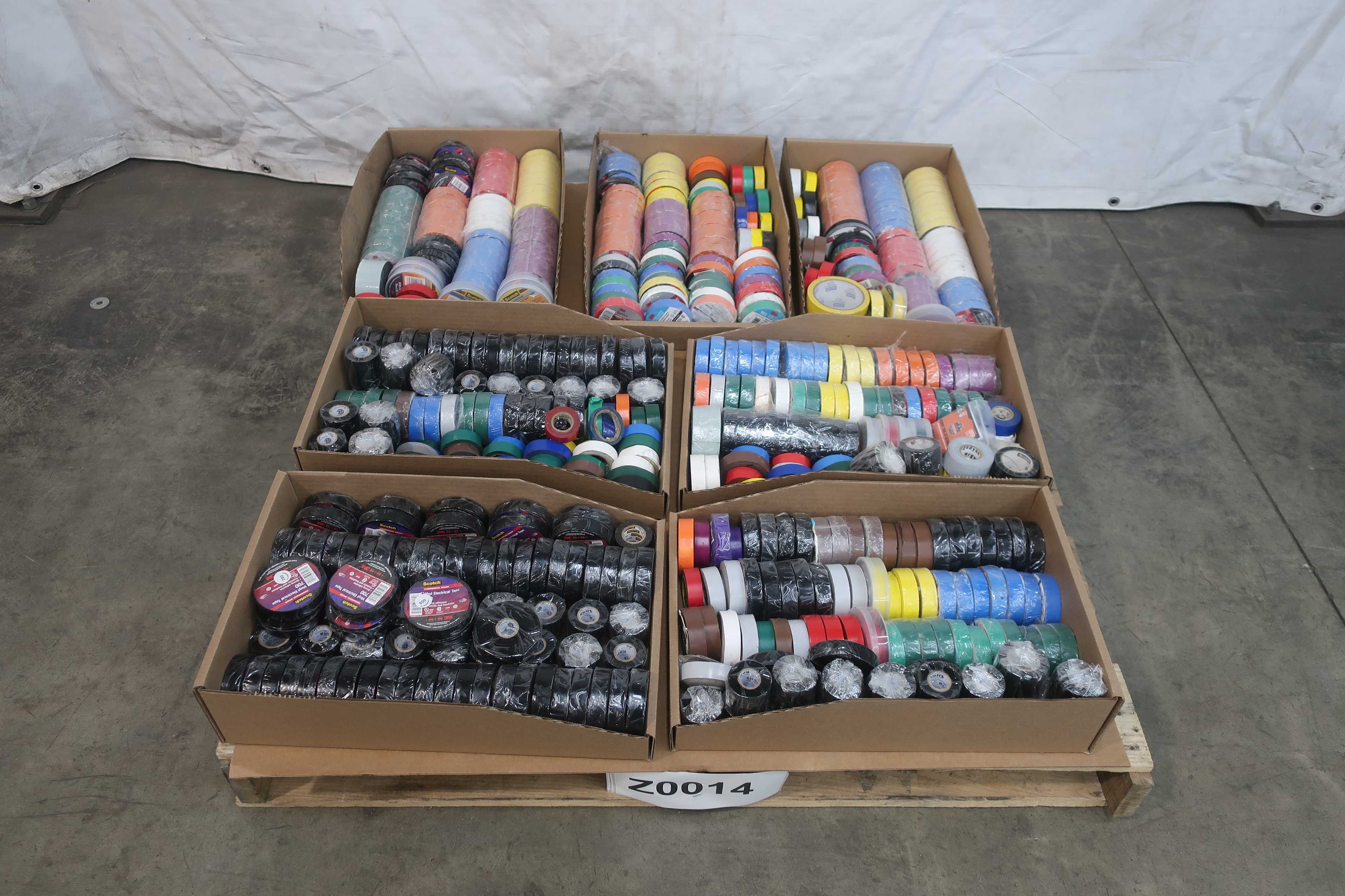 PALLET OF ASSORTED VINYL ELECTRICAL TAPE, NEW IN PACKAGE - MISCELLANEOUS