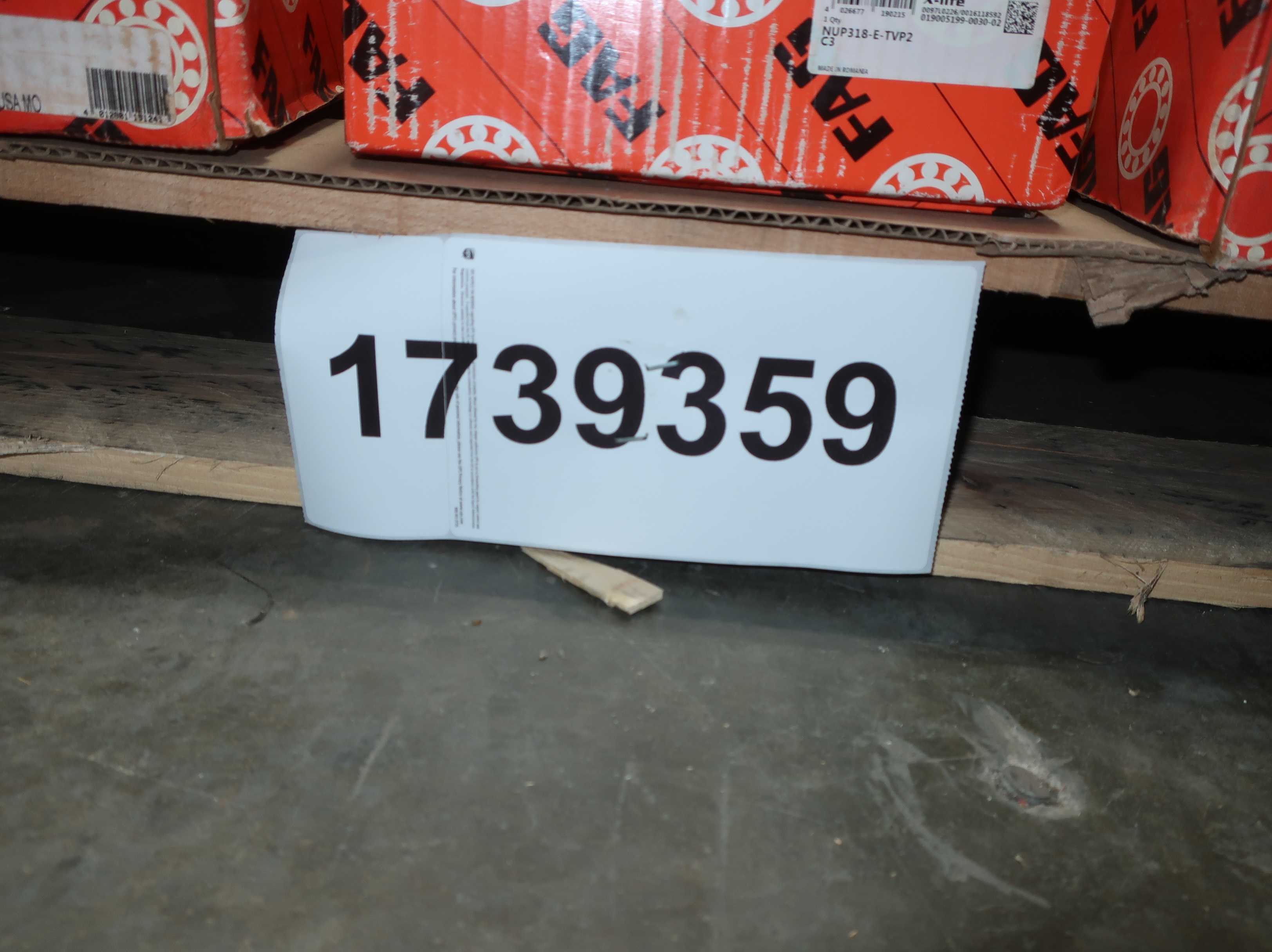 SKU 1739359 - PALLET OF ASSORTED FAG BEARINGS, ROLLER - BEARINGS