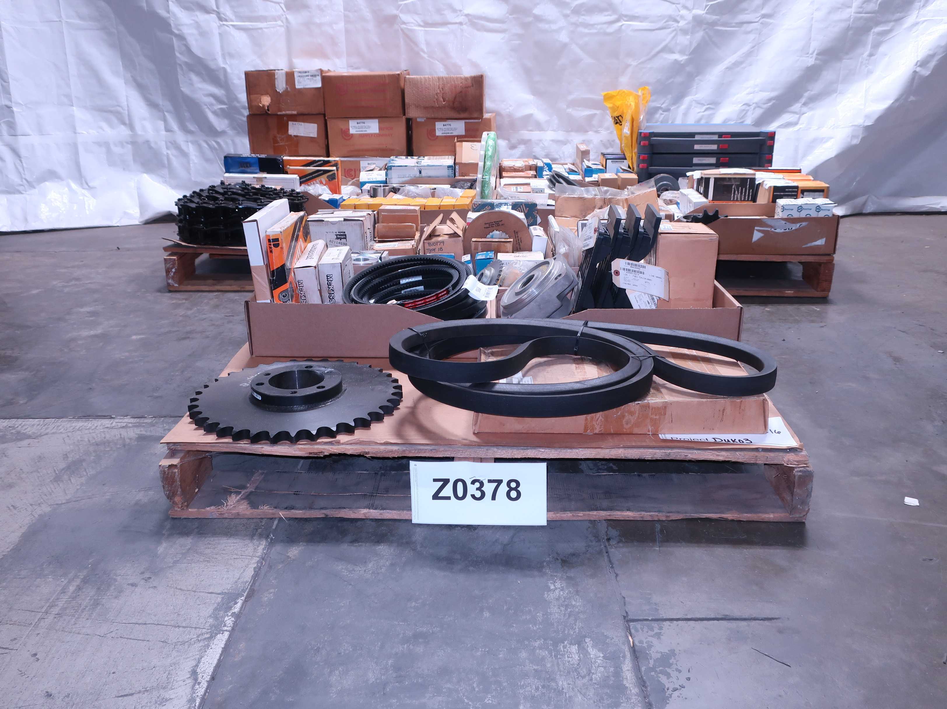 3 PALLETS OF ASSORTED POWER TRANSMISSION - POWER TRANSMISSION