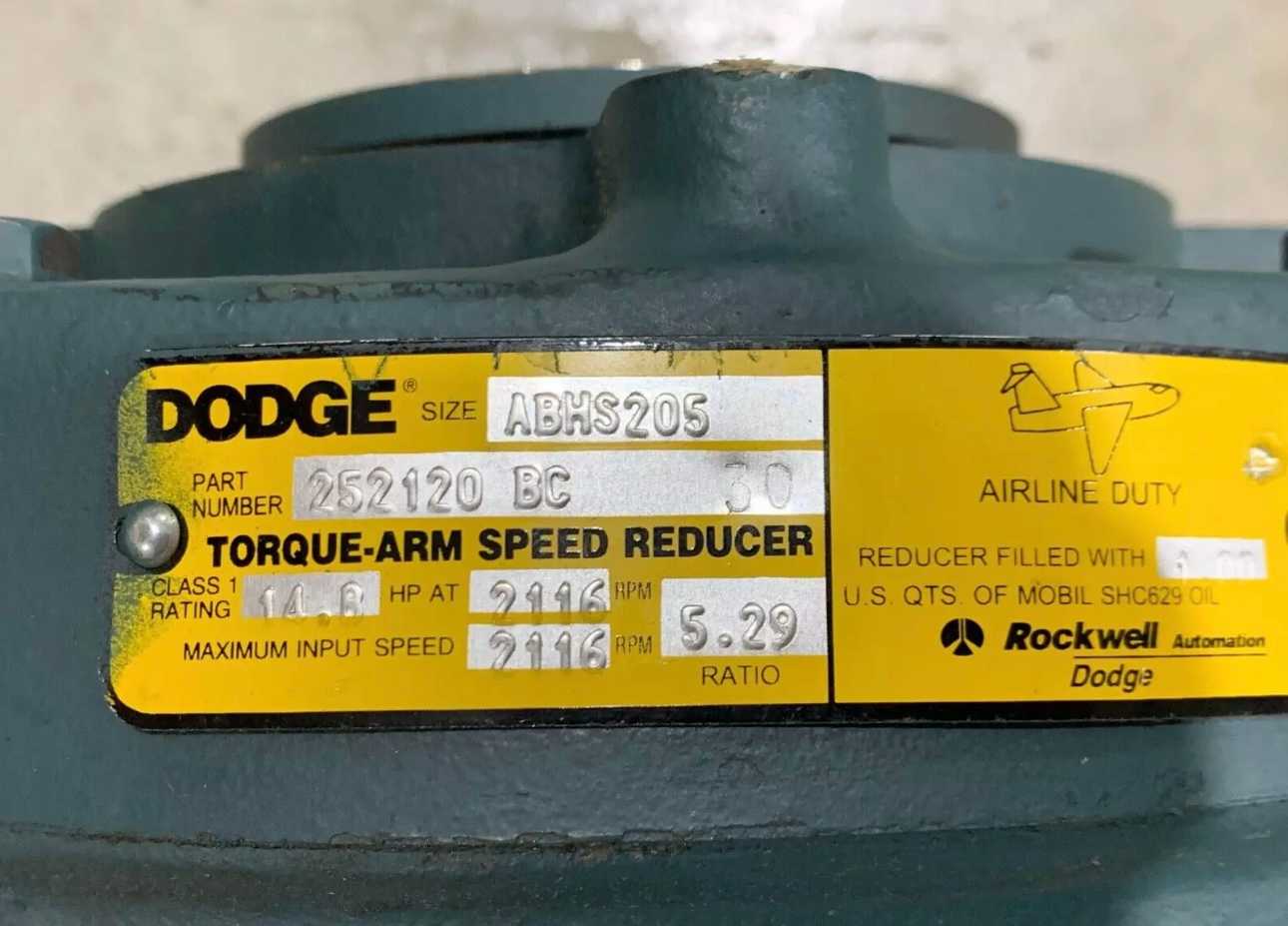 DODGE ABHS205 GEAR REDUCER - GEAR REDUCER