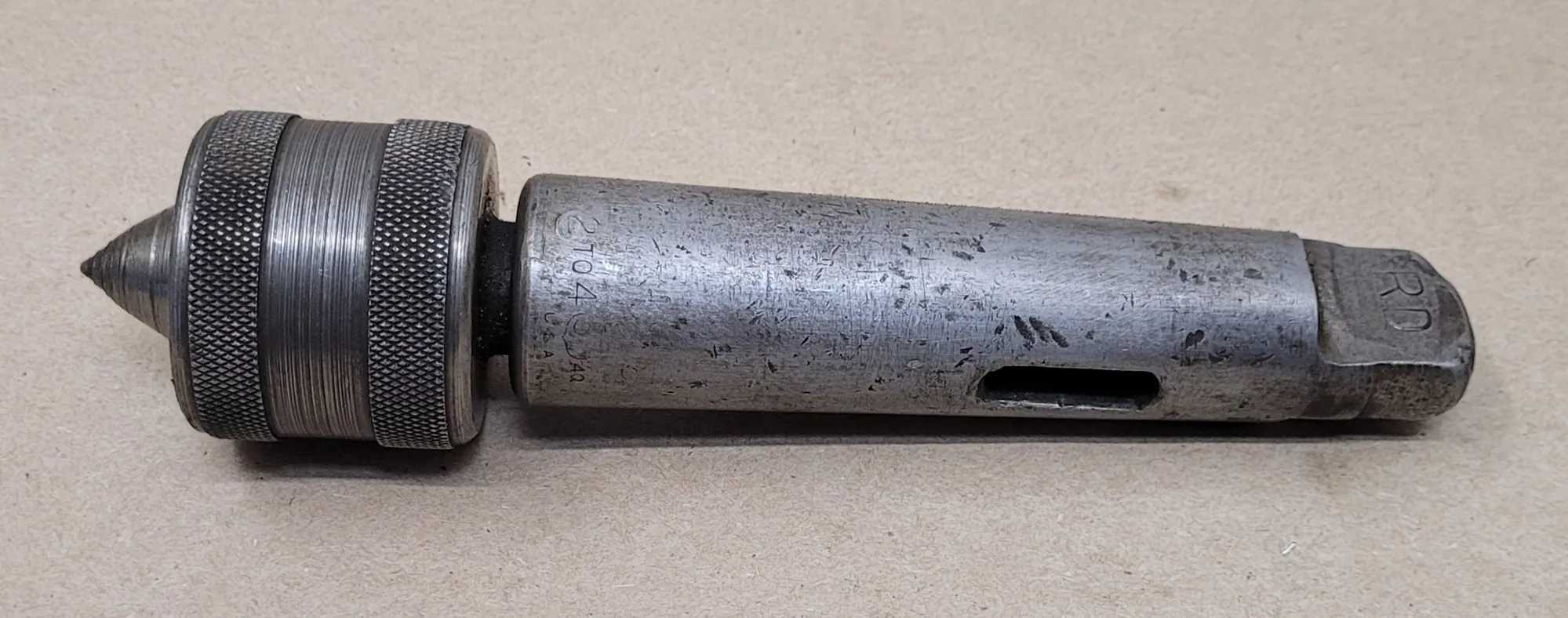 LIVE CENTER, 4MT SHANK, 2-4MT SLEEVE, 7-3/8" OAL - MACHINE TOOLING