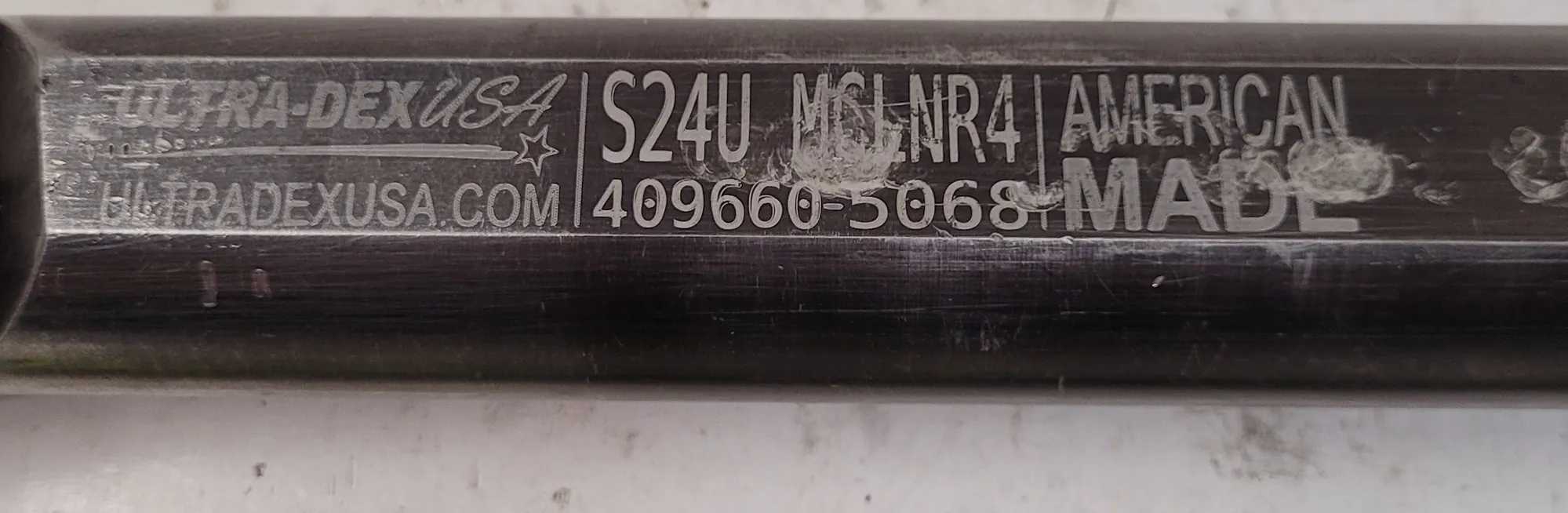 ULTRA DEX S24U MCLNR4 INDEXABLE BORING BAR, 12.000" OAL, 1.500" SHANK, RH, CNMG 432 INSERT - MACHINE TOOLING