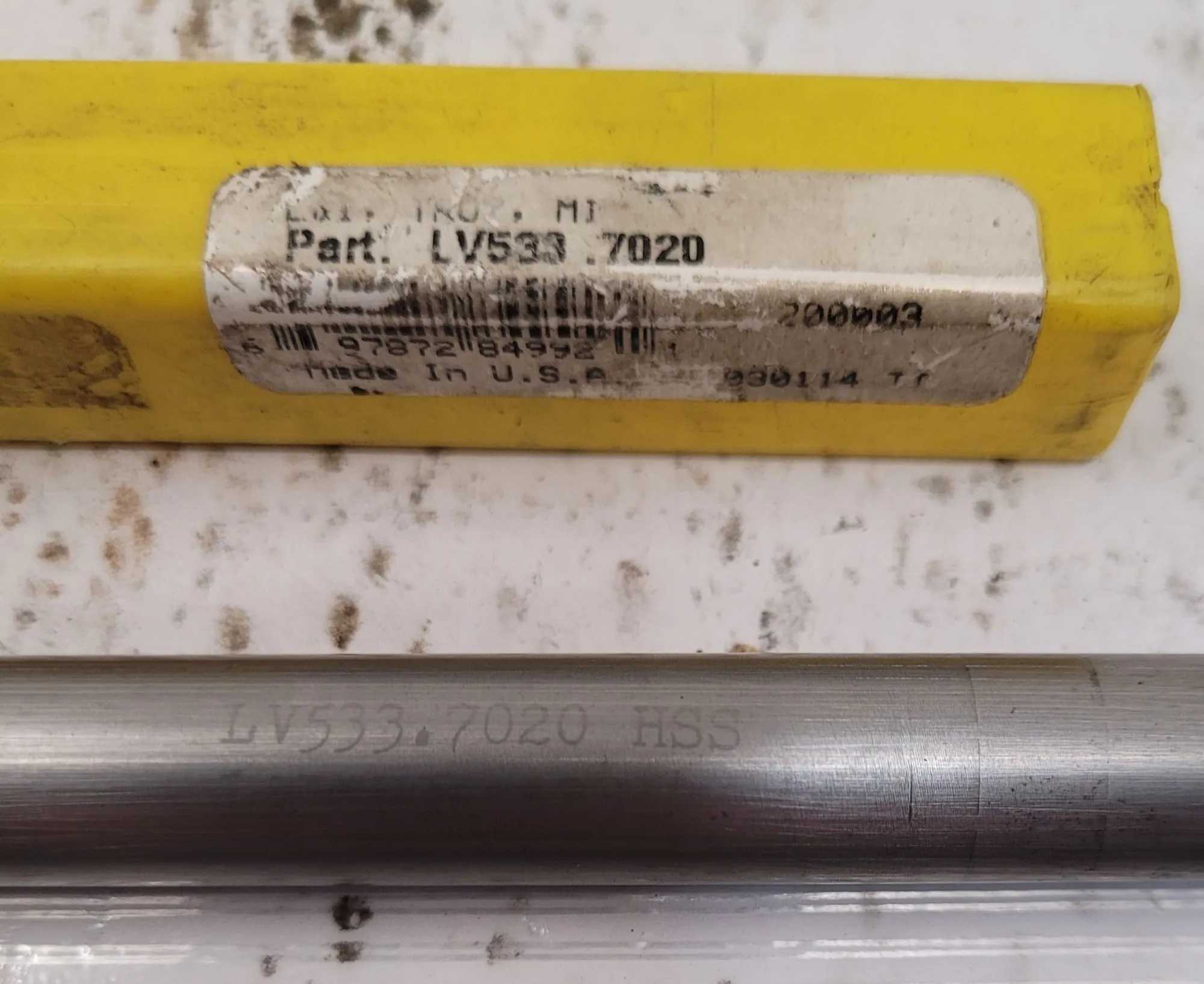 L&I USA LV533.7020 HSS CHUCKING REAMER, STRAIGHT FLUTE, STRAIGHT SHANK, 0.2720 IN DIAMETER - MACHINE TOOLING