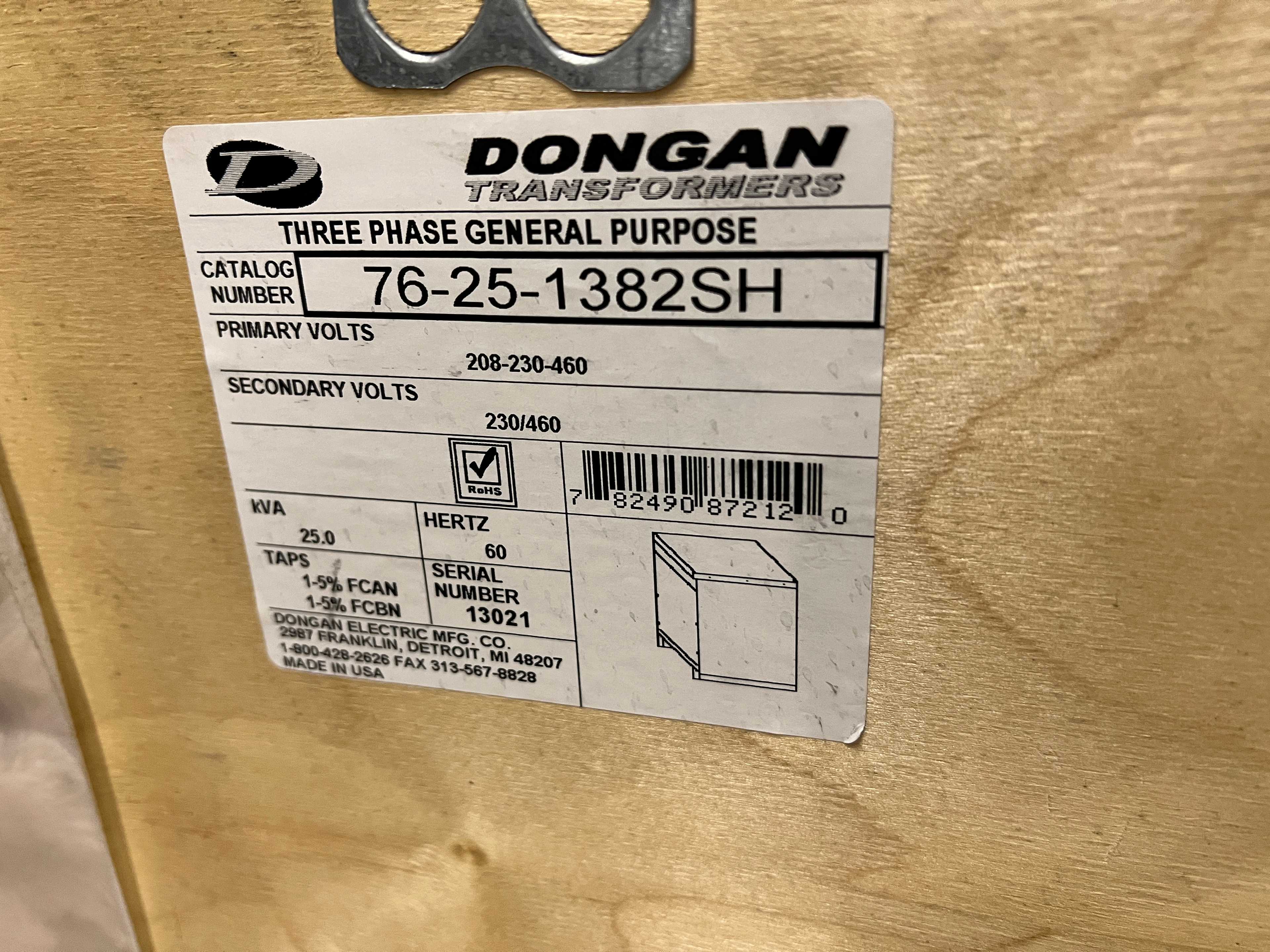 Dongan 76-25-1382SH Electrical Transformer - VARIABLE VOLTAGE TRANSFORMERS