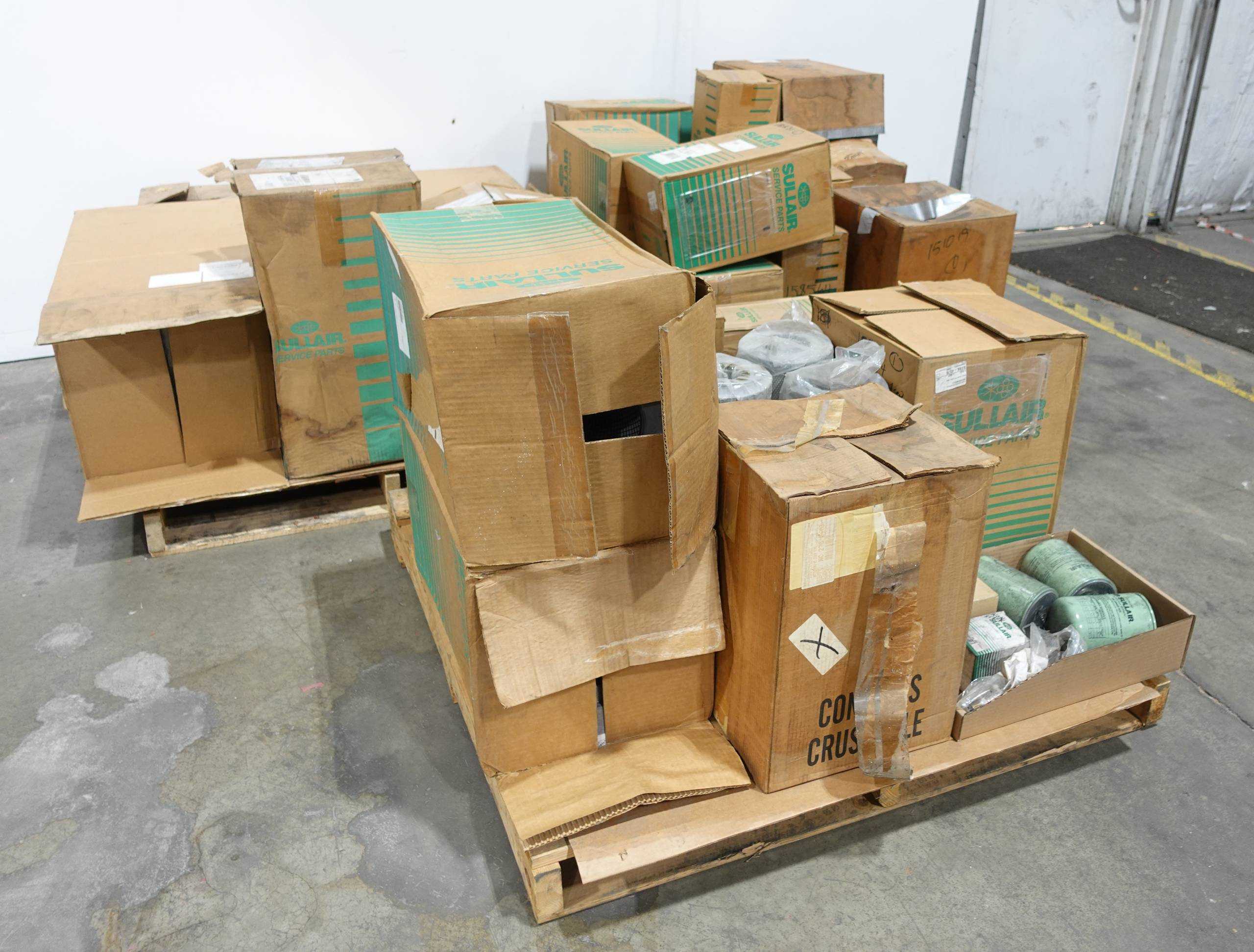 3 PALLETS OF ASSORTED SULLAIR FILTERS - PNEUMATIC FILTER