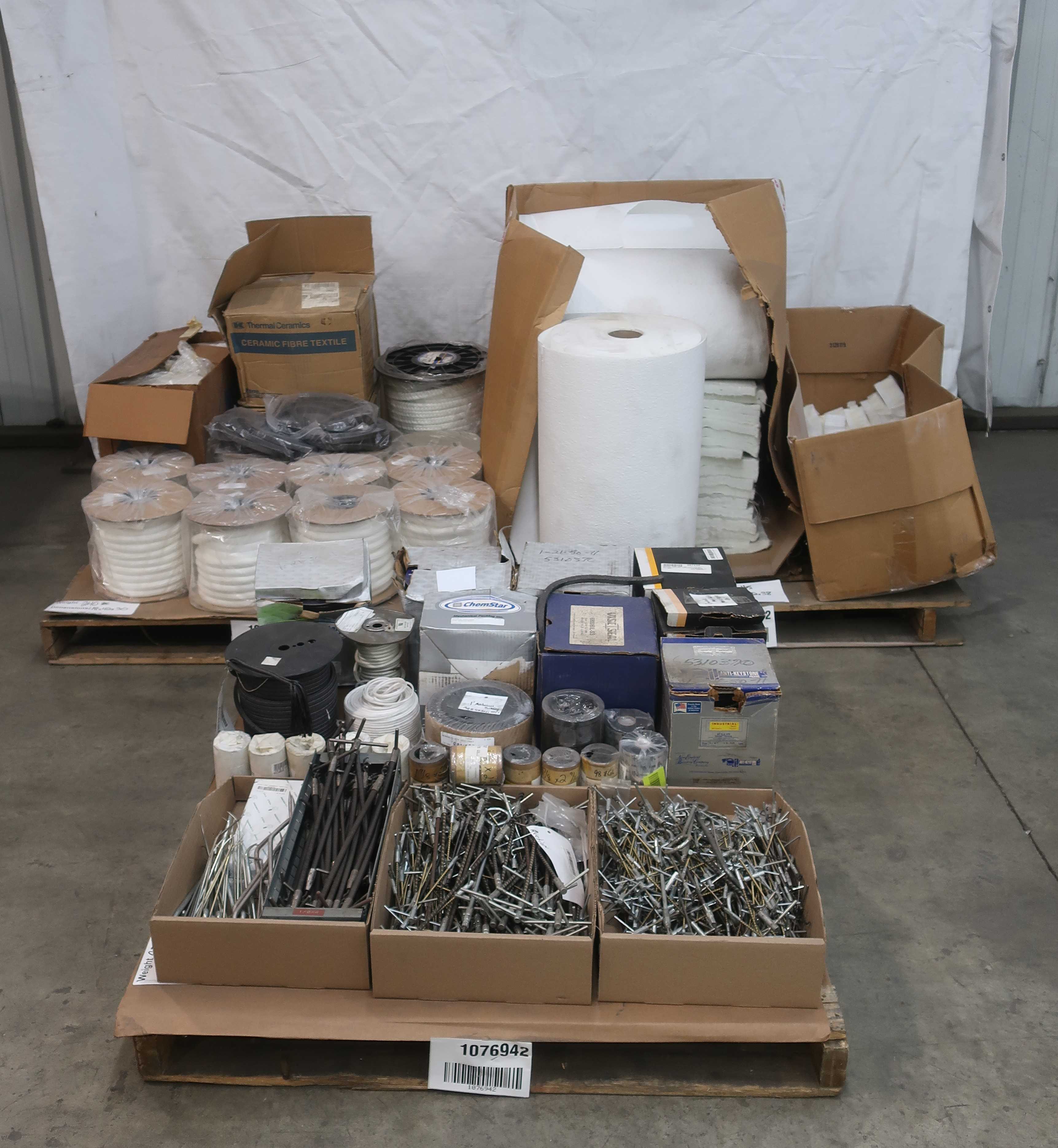 3 PALLETS OF ASSORTED PUMP PACKING AND ACCESSORIES - SEALS & GASKETS