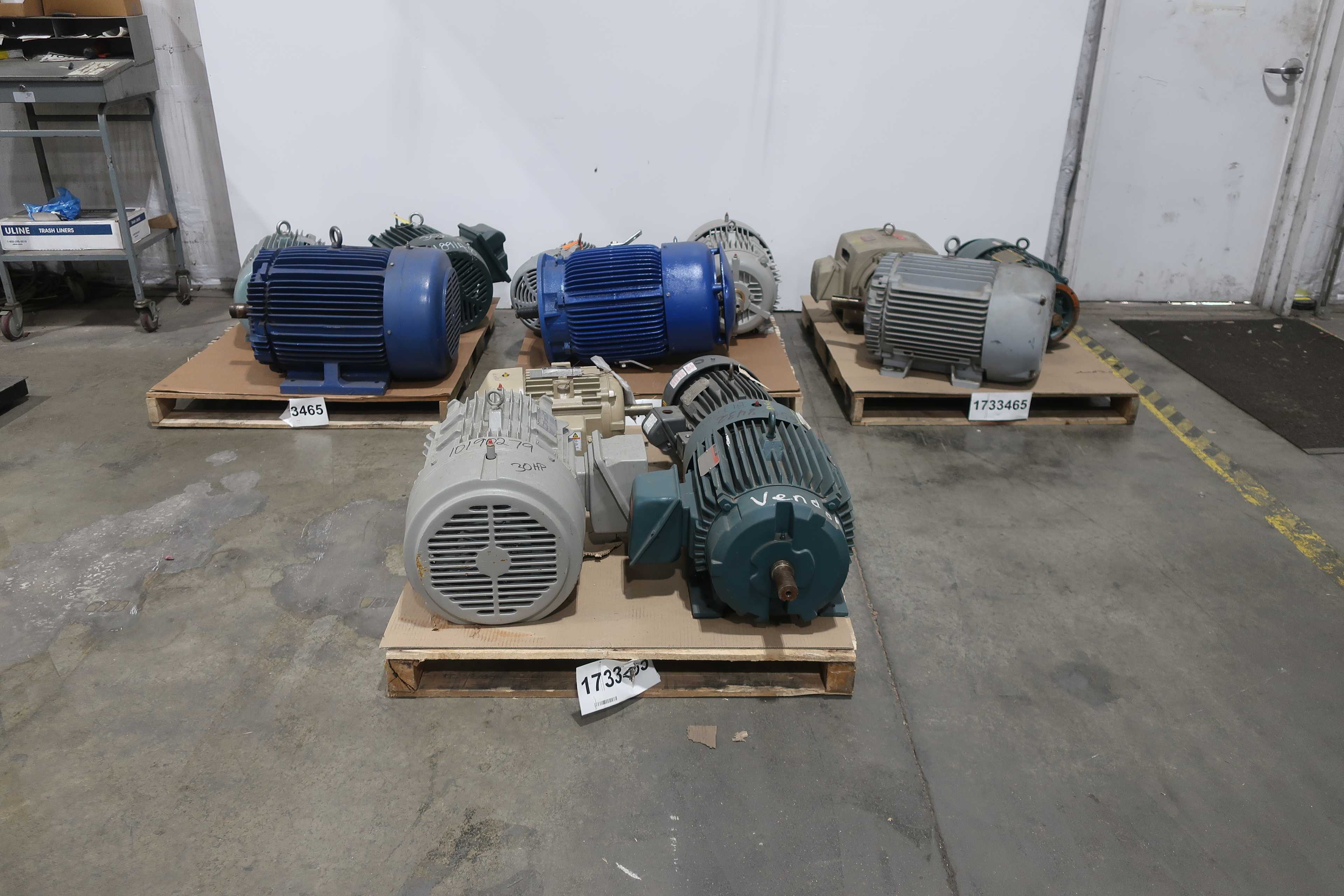 SKU 1733465 - 4 PALLETS OF ASSORTED AC MOTORS