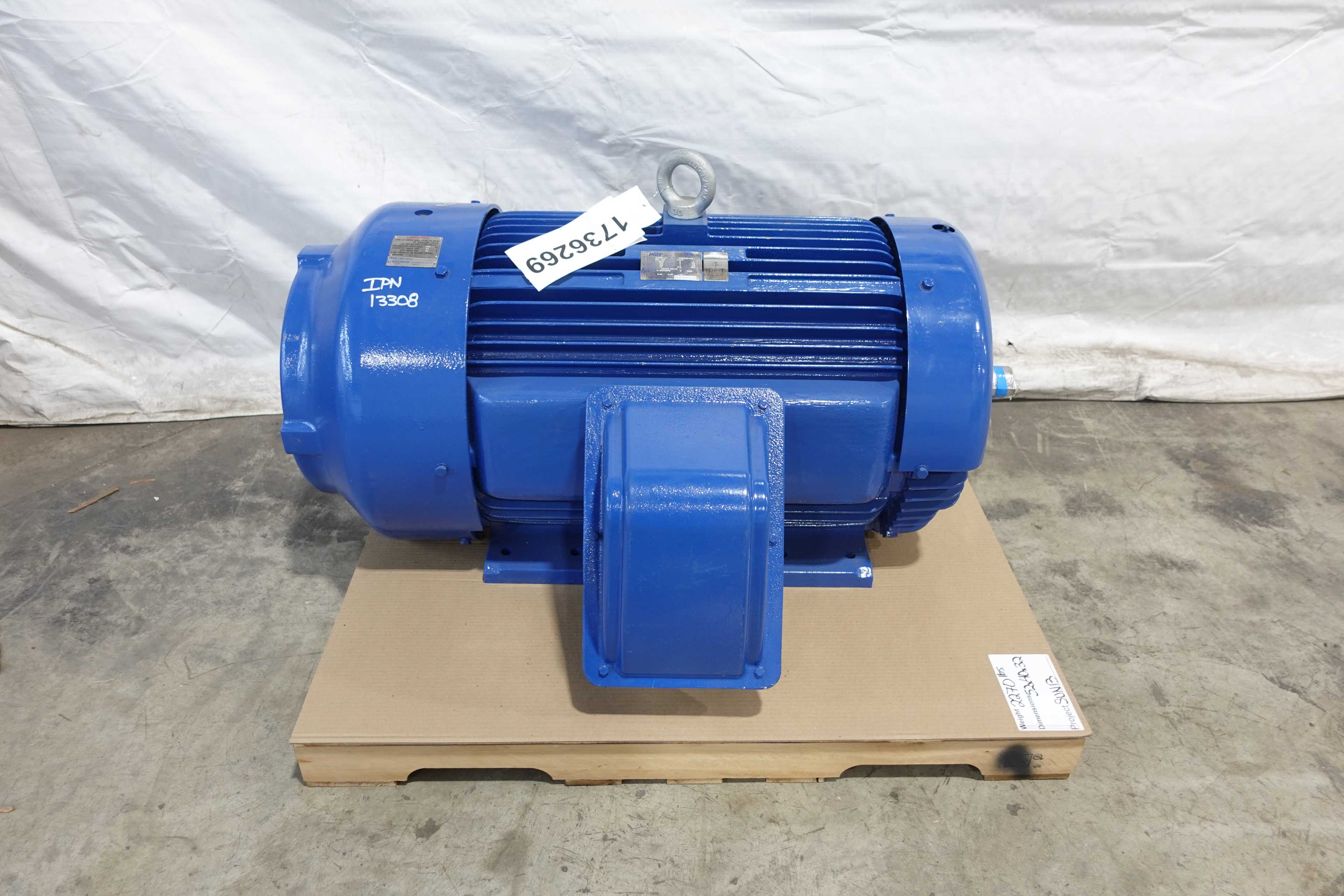 SKU 1736269 - TECO WESTINGHOUSE APH25025-841M, 250 HP, 3 PH, 575V, 3575 RPM, FR. 449TS
