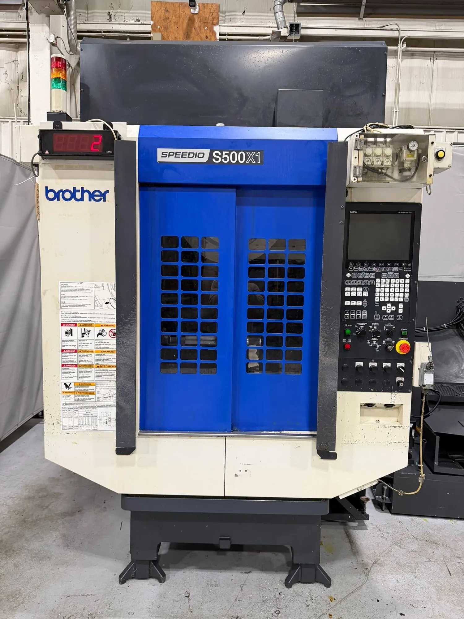 2015 BROTHER SPEEDIO S500X1 4-AXIS VERTICAL MACHINING CENTER, 10K RPM, BT30, 21 ATC - VERTICAL MACHINING CENTERS
