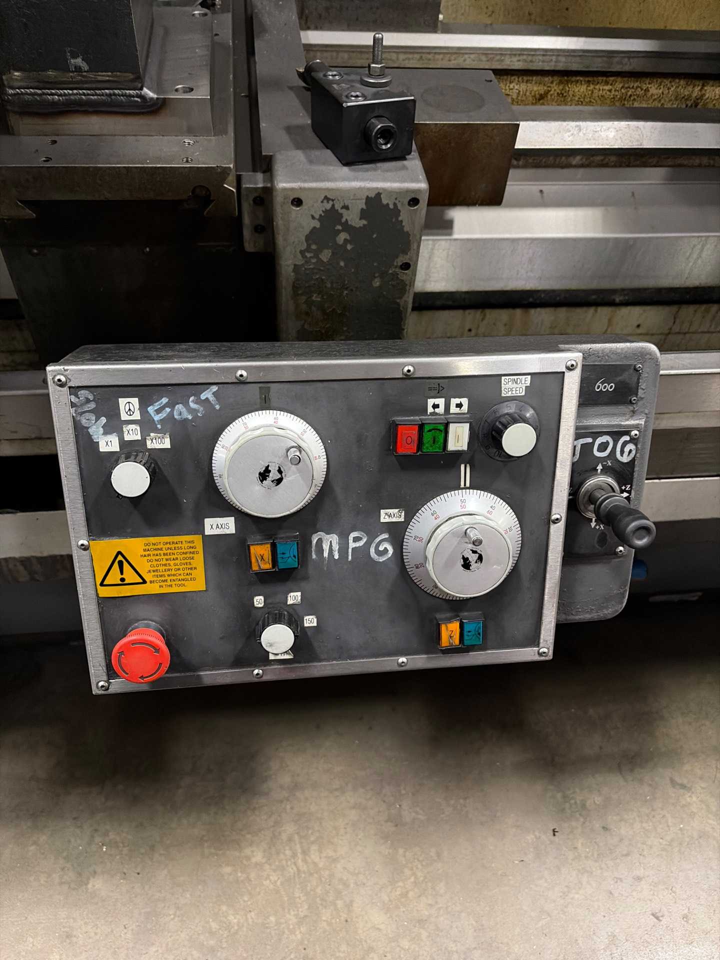 1998 CLAUSING ELECTRONIC MASTIFF CNC LATHE - 15 HP, 1800 RPM, 21.8'' CAPACITY - CNC LATHES