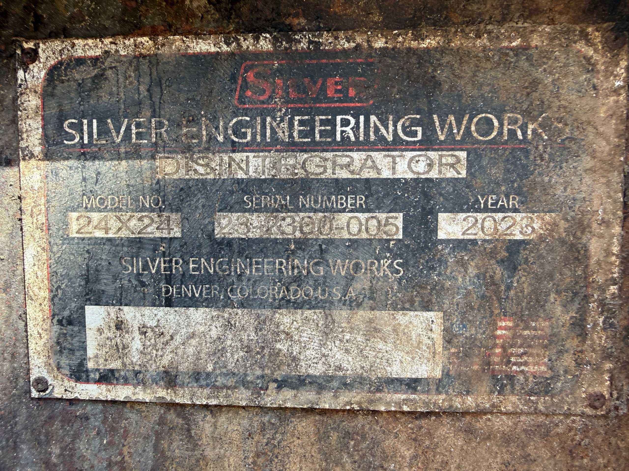 2023 SILVER ENGINEERING WORKS 24X24 DISINTEGRATOR - SIZE REDUCTION EQUIPMENT