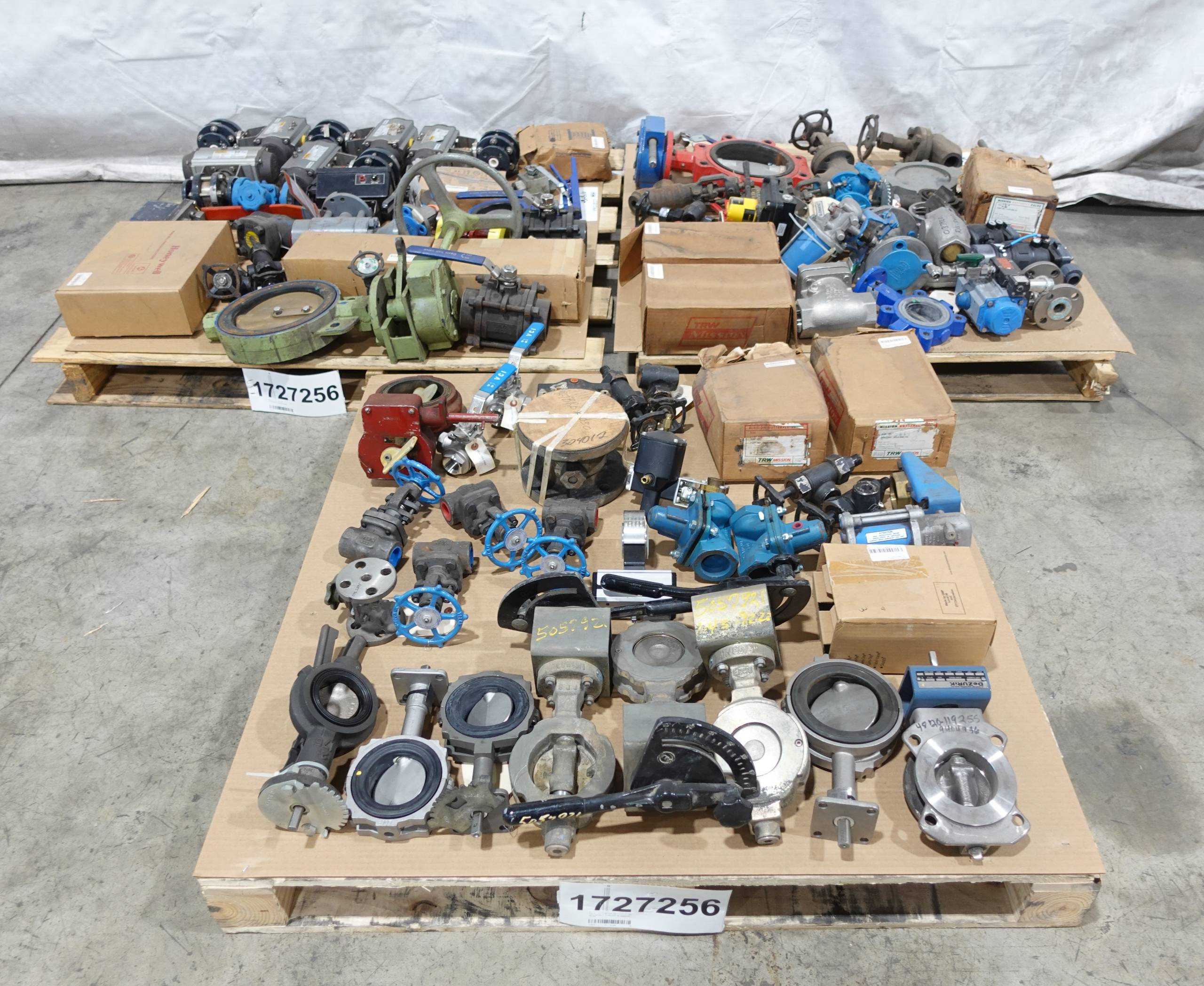 SKU 1727256 - 3 PALLETS OF ASSORTED VALVES