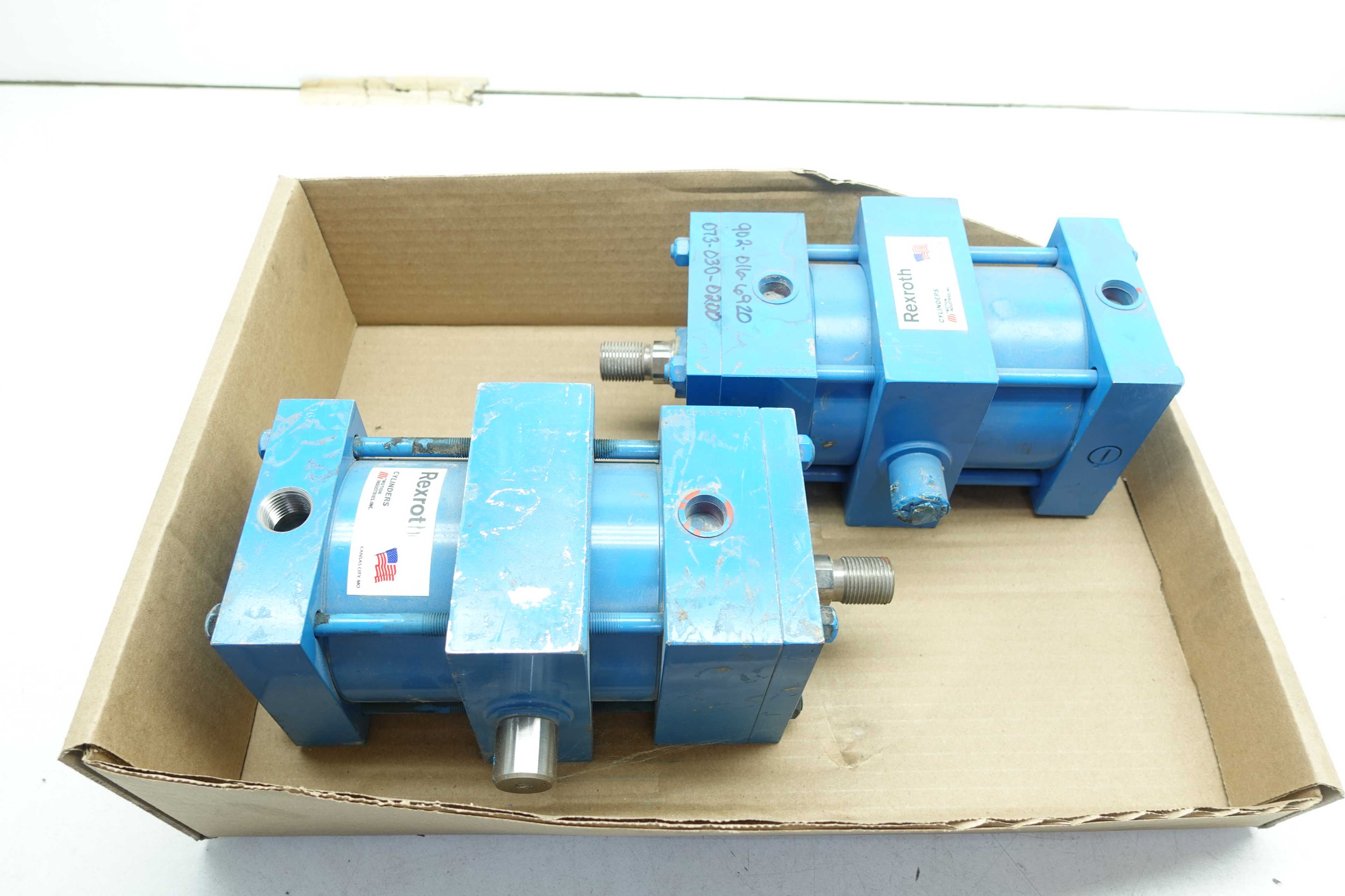 LOT OF 2 REXROTH HYDRAULIC CYLINDERS - HYDRAULIC CYLINDERS