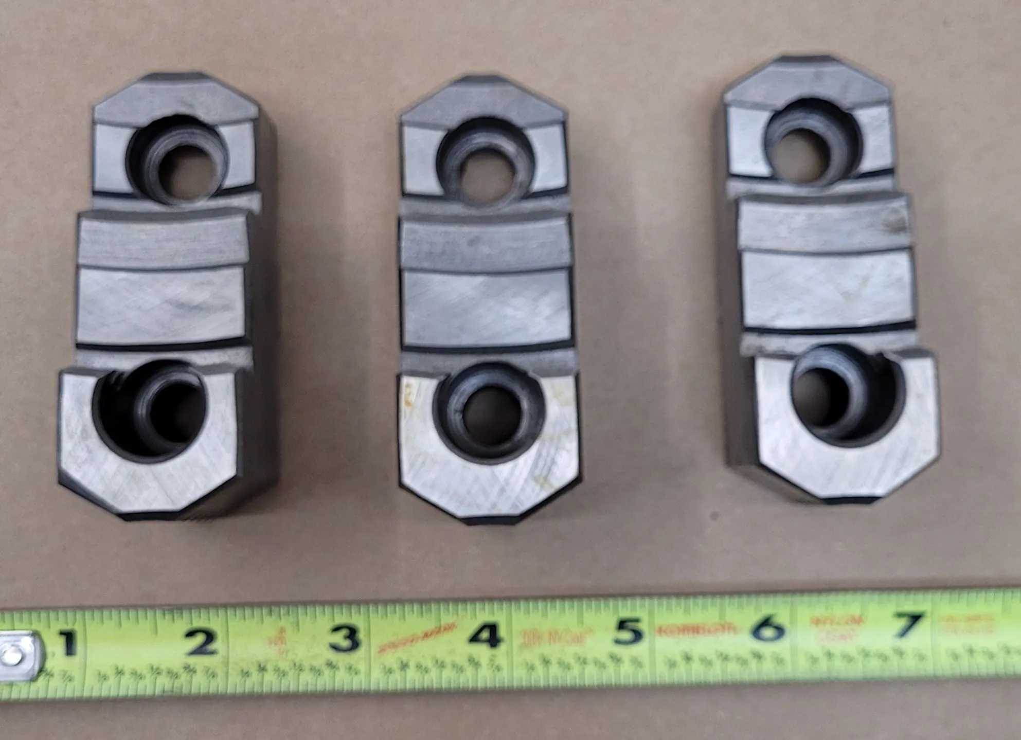 FUERDA TJ-PS3-200 HARD TOP JAWS - SET OF 3, 8" CHUCK SIZE, ALLOY STEEL TOOL MATERIAL - MACHINE TOOLING