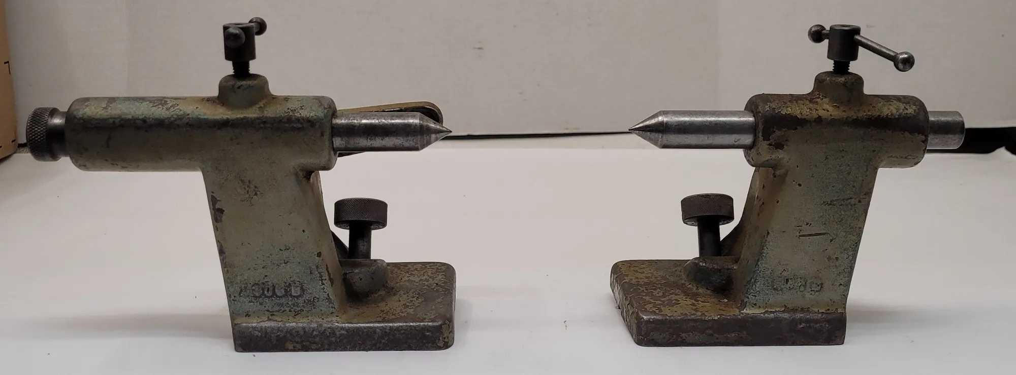 TAILSTOCK AND CENTER SET, 4-1/2" CENTER HEIGHT, 6-1/2" HEIGHT, 3-1/2" WIDTH, 8" AND 6" LENGTH - MACHINING TOOLING & PARTS