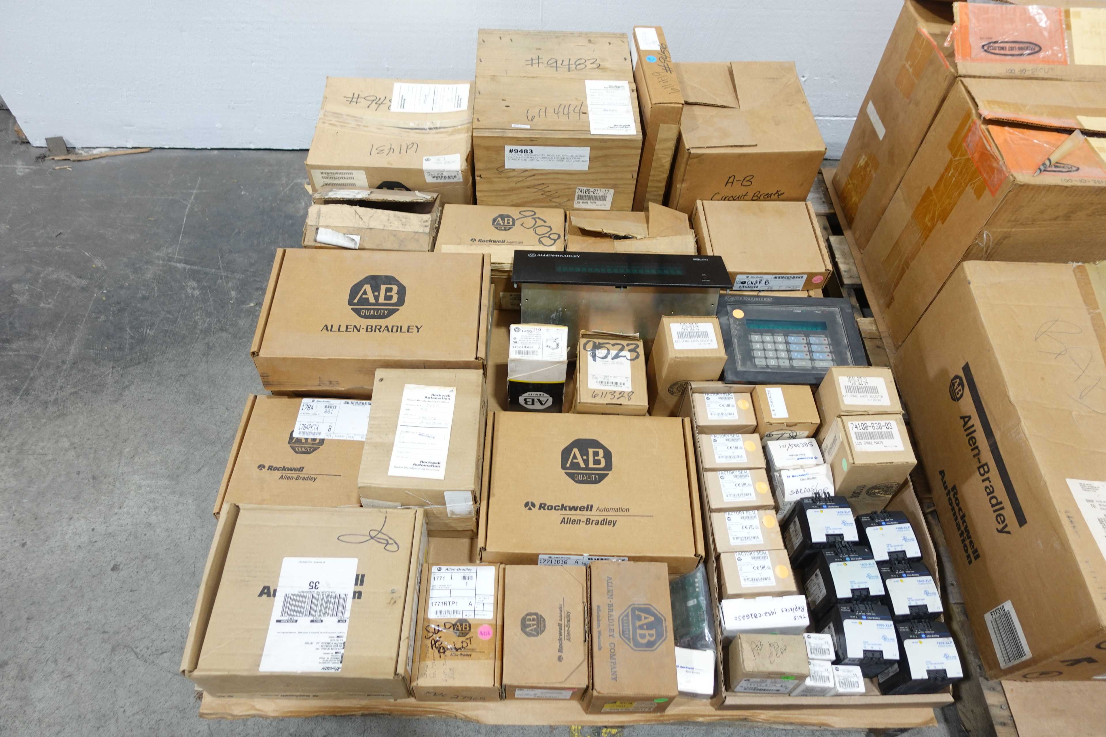 3 PALLETS OF ASSORTED ALLEN BRADLEY ELECTRICAL CONTROLS - AUTOMATION & CONTROLS