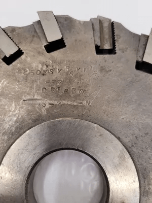 INGERSOLL 2508S SAWMILL CUTTER, 8" DIA, .46" THICK, 1.5" ARBOR - MACHINE TOOLING