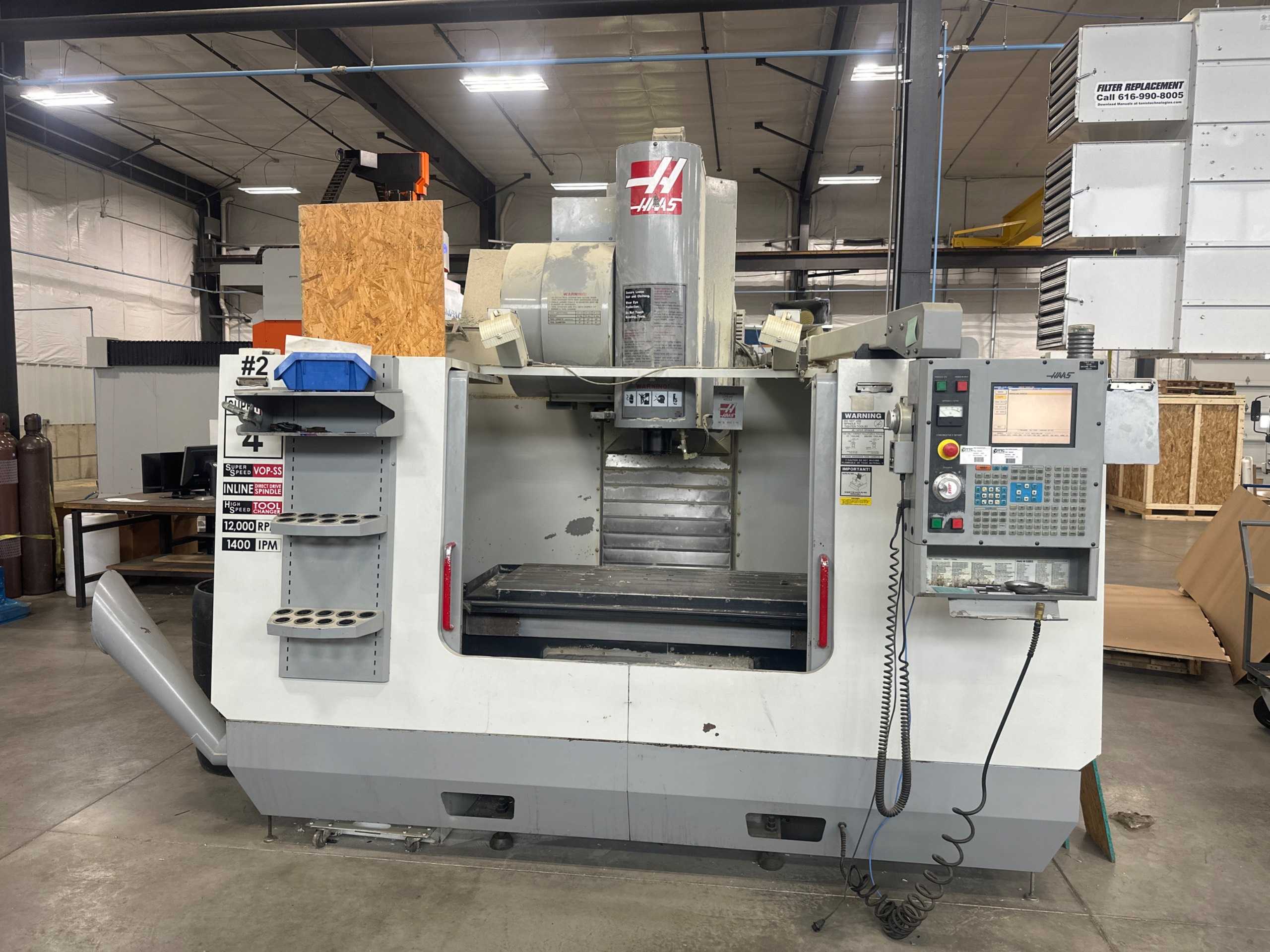 2003 HAAS VF-4SS VMC, 50X20X25IN, 12K RPM, 30HP, 40-TAPER, 30+1 ATC, 1,400 IPM RAPIDS - VERTICAL MACHINING CENTERS