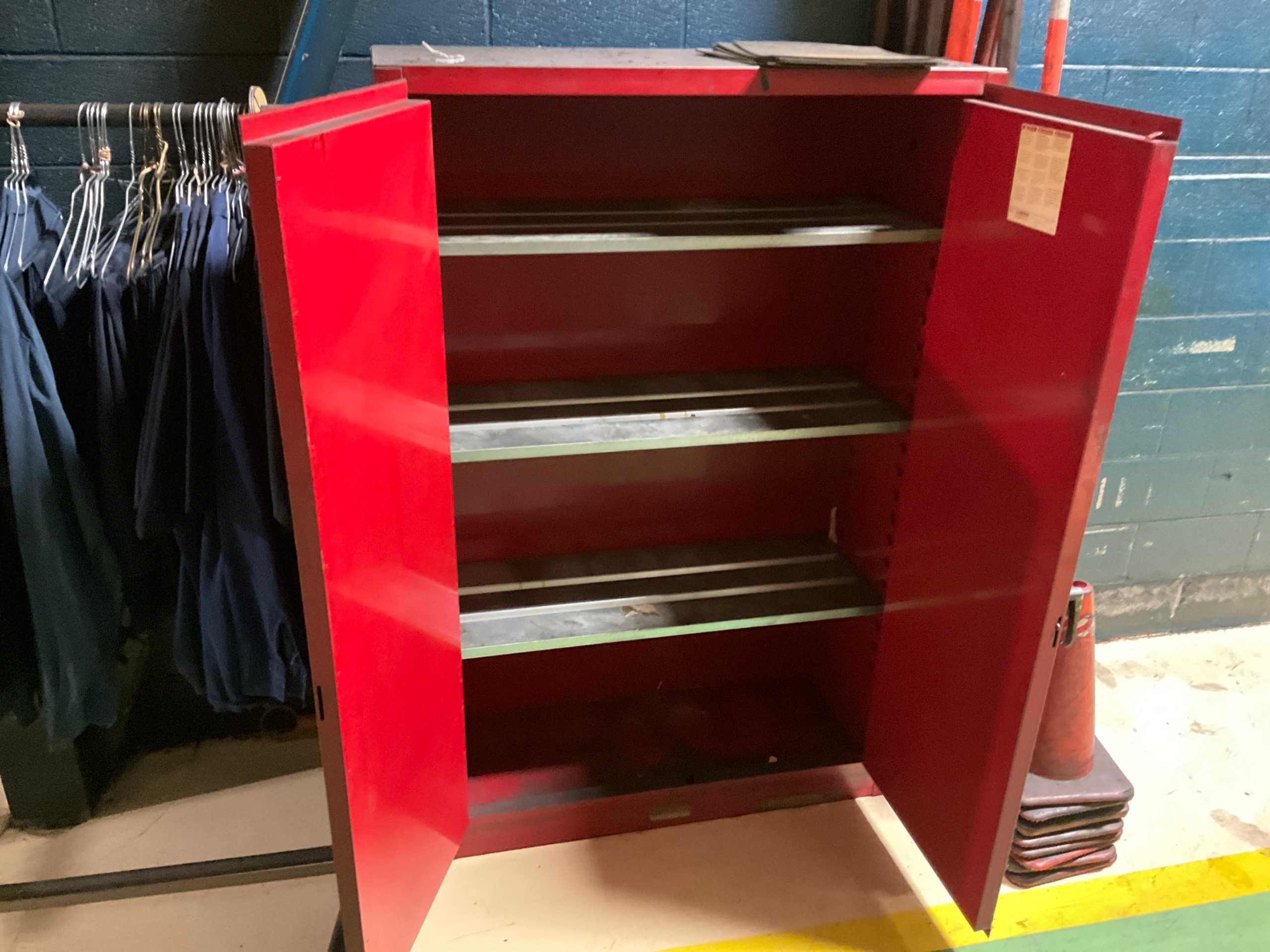 JUSTRITE 24450 FLAME PROOF STORAGE CABINET - FLAME PROOF STORAGE CABINET