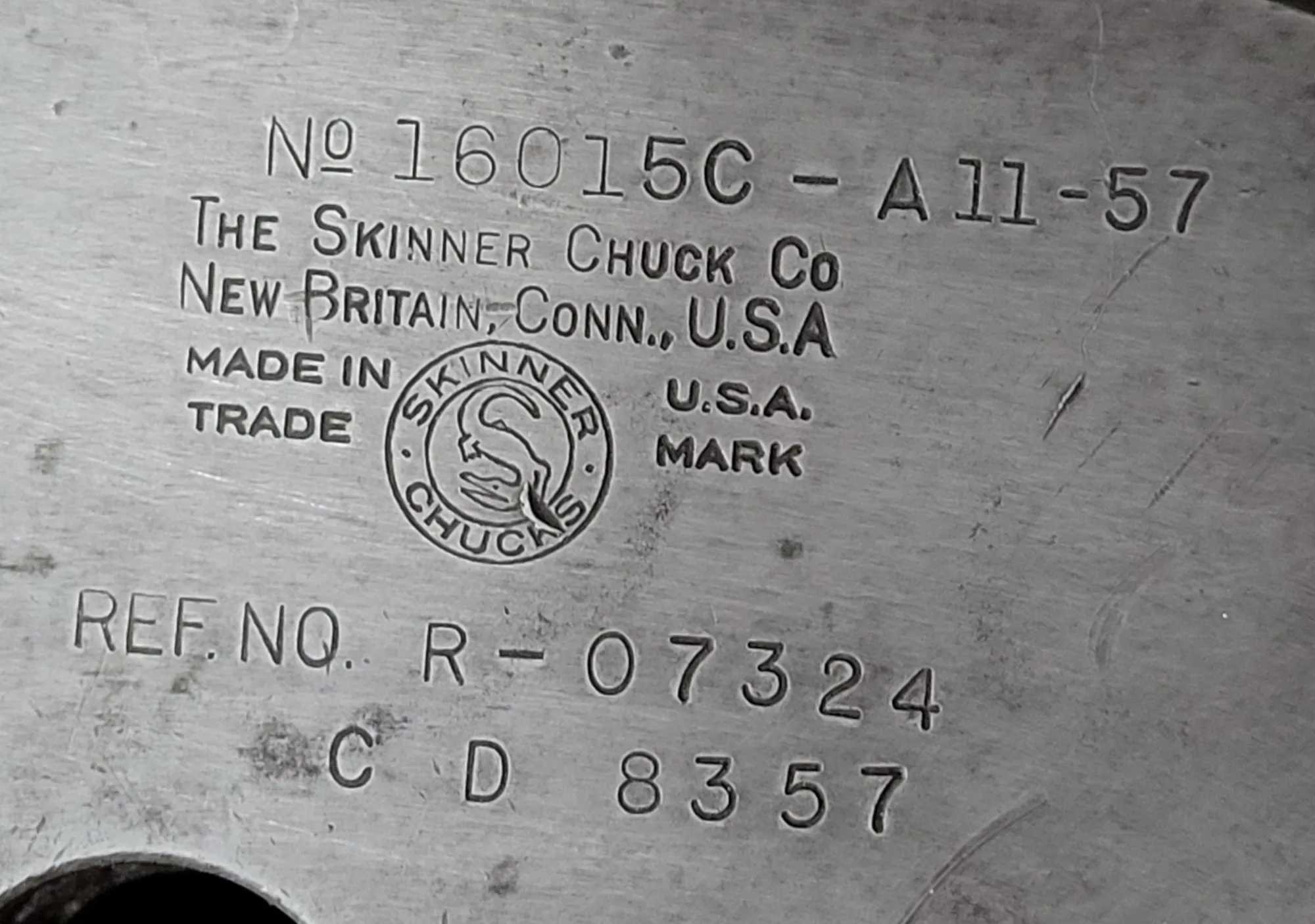 SKINNER CHUCK CO 15" - 3 JAW CHUCK - MACHINE TOOLING