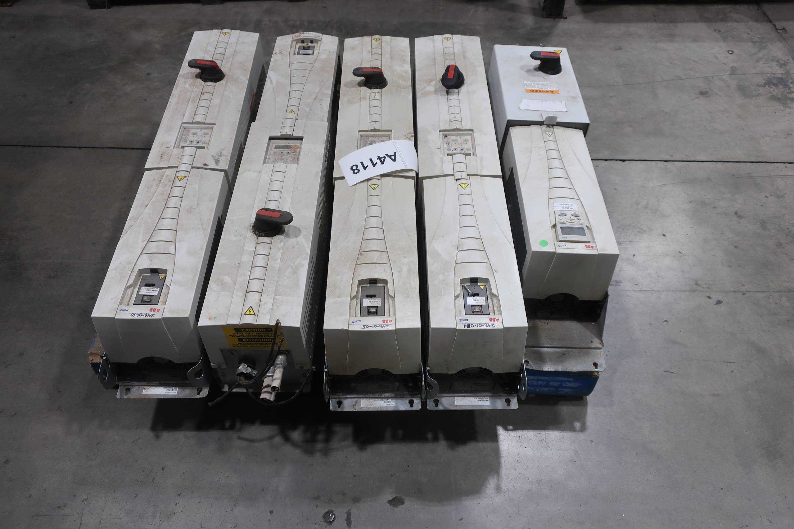 LOT OF 5 ABB DRIVES - MOTOR DRIVES