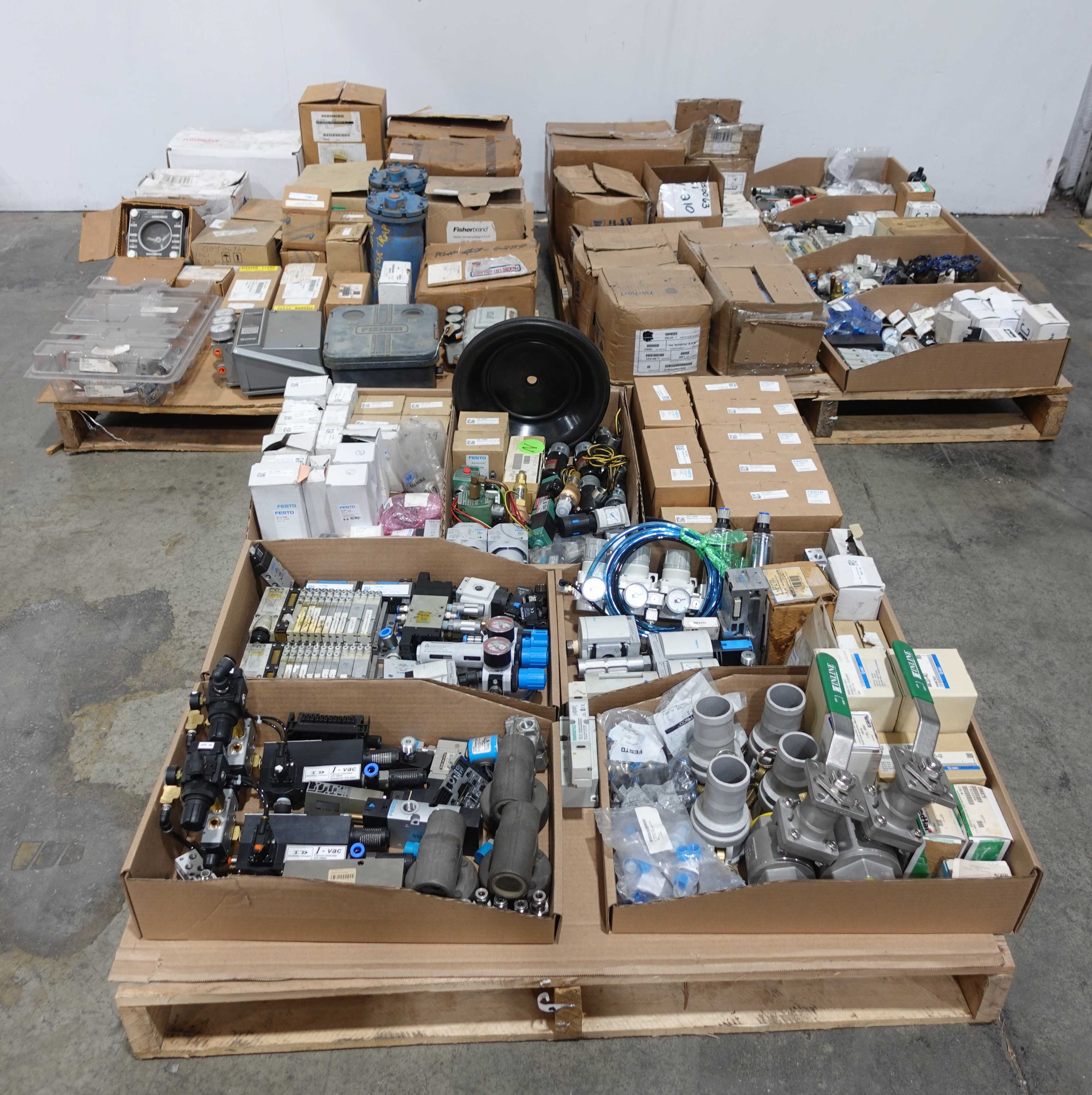 SKU 1737089 - 3 PALLETS OF ASSORTED VALVES AND VALVE PARTS - VALVE PARTS & ACCESSORIES