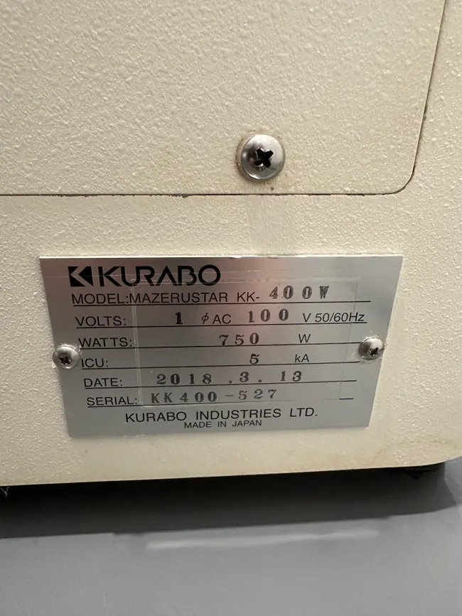 KURABO  MAZERUSTAR KK-400W PLANETARY MIXER - undefined