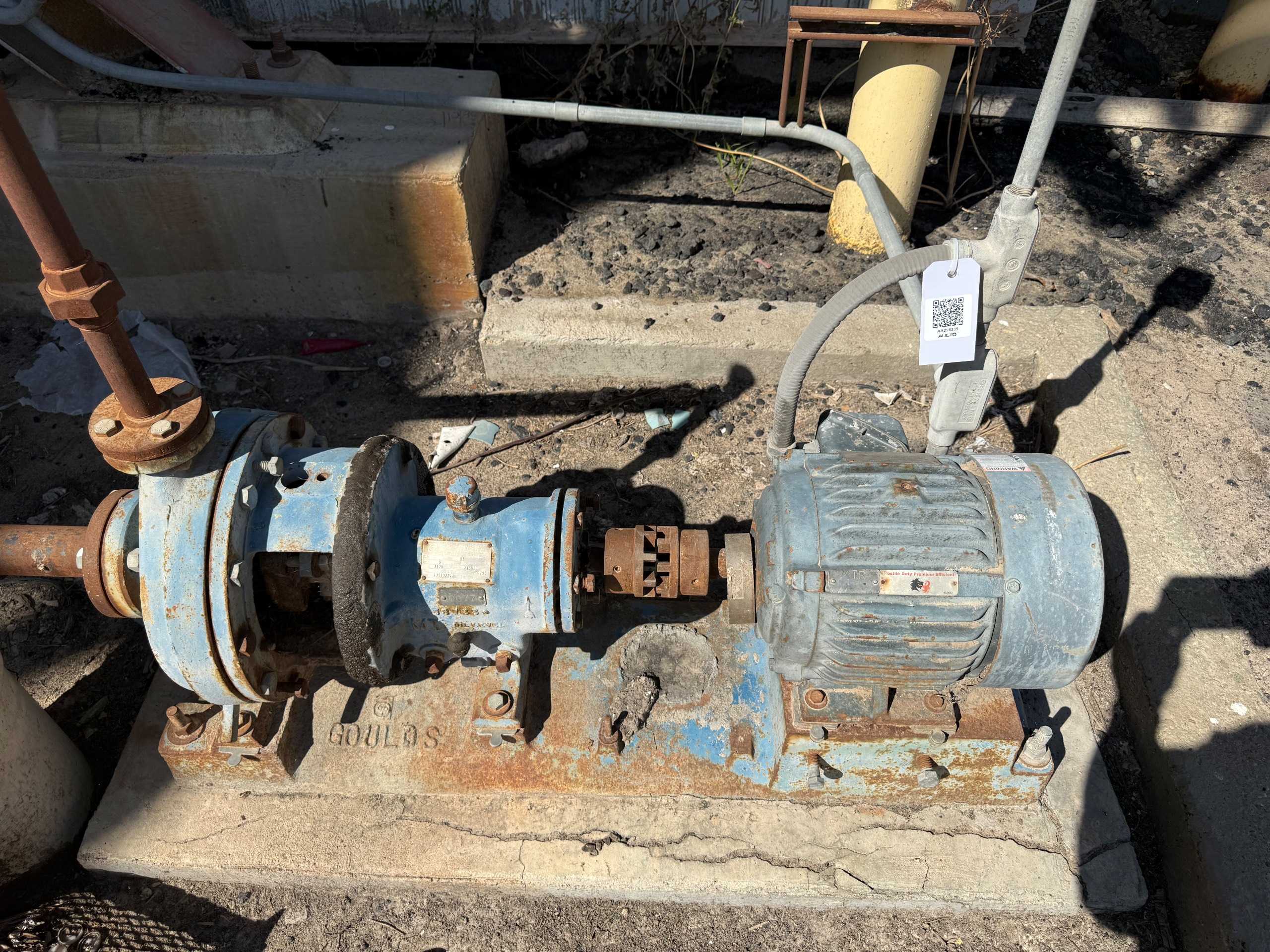 GOULDS 3196 PUMP & 7.5 HP MOTOR ASSEMBLY - PUMP & MOTOR ASSEMBLY