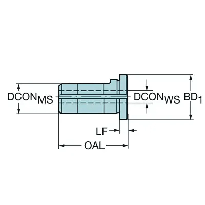 SANDVIK COROMANT 132P-160333-B CYLINDRICAL SLEEVE, DCONMS 1 INCH, OAL 3.3465 INCH - MACHINE TOOLING