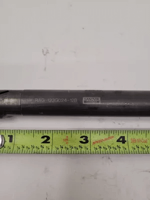 SANDVIK COROMANT BORING BAR RAG 123G024-12B MIN BORE 1.18IN OVERHANG 1.5IN-3IN .75IN DIA - MACHINE TOOLING